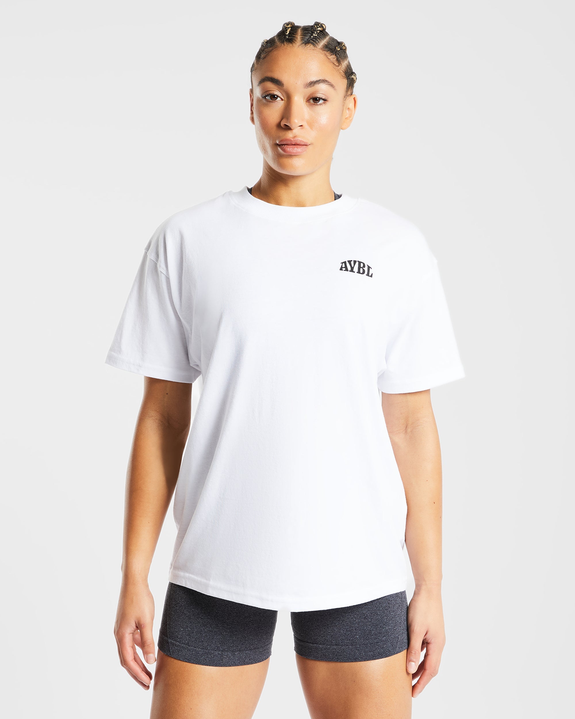 Believe Achieve Oversized T Shirt - Weiß