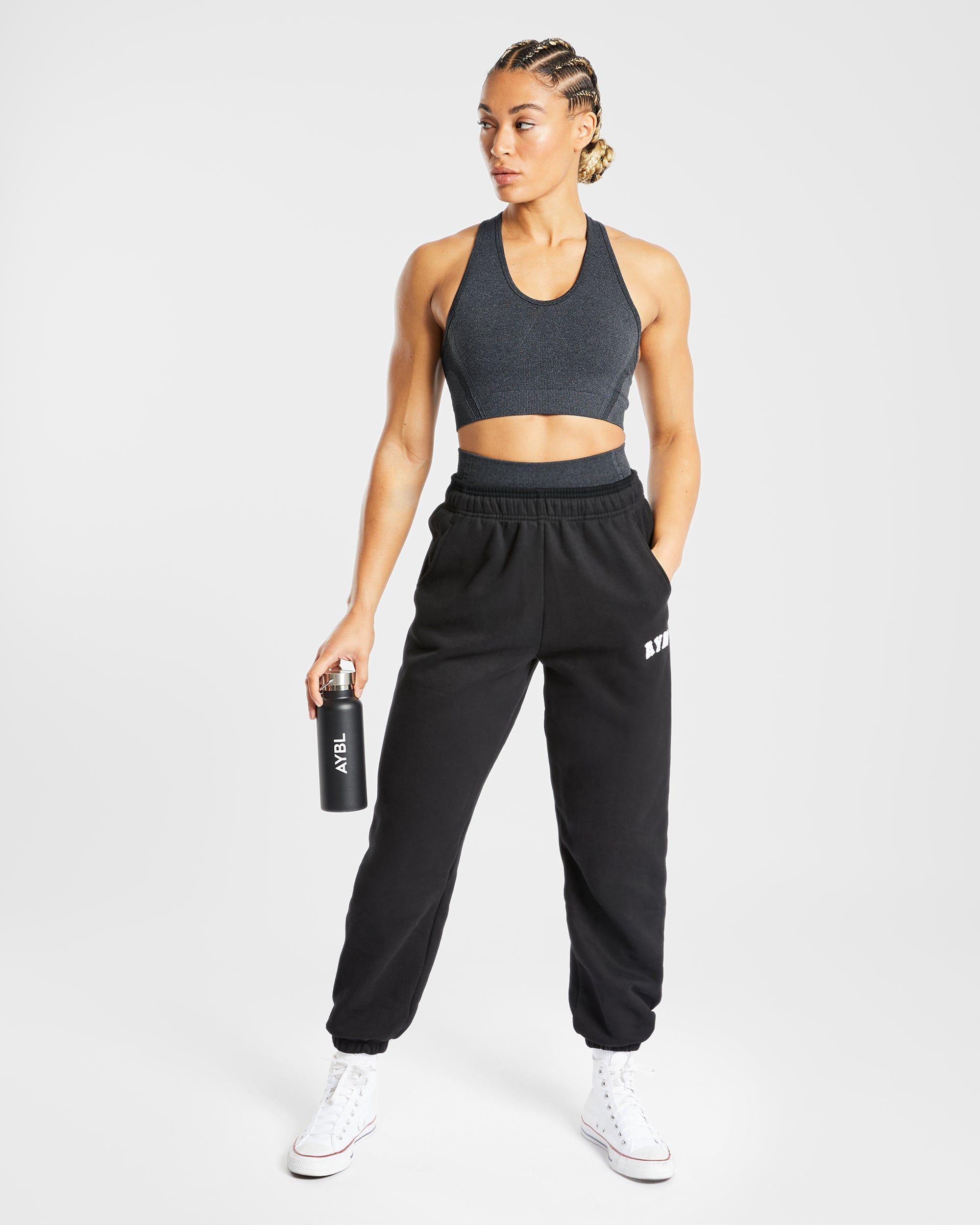 Balance V2 Seamless Sports Bra - Speckle Schwarz