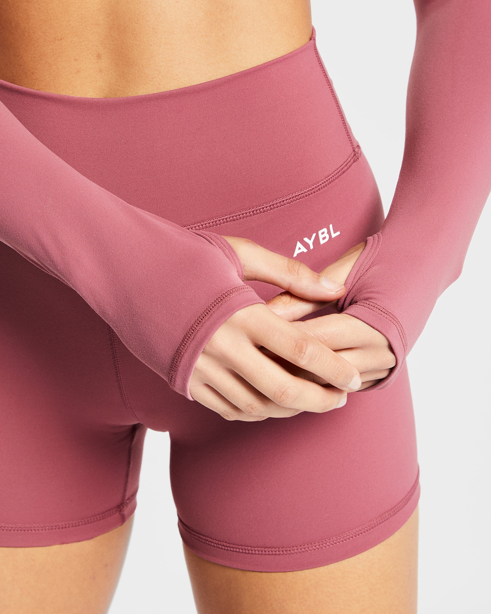 Core Long Sleeve Crop Top - Brick Rot