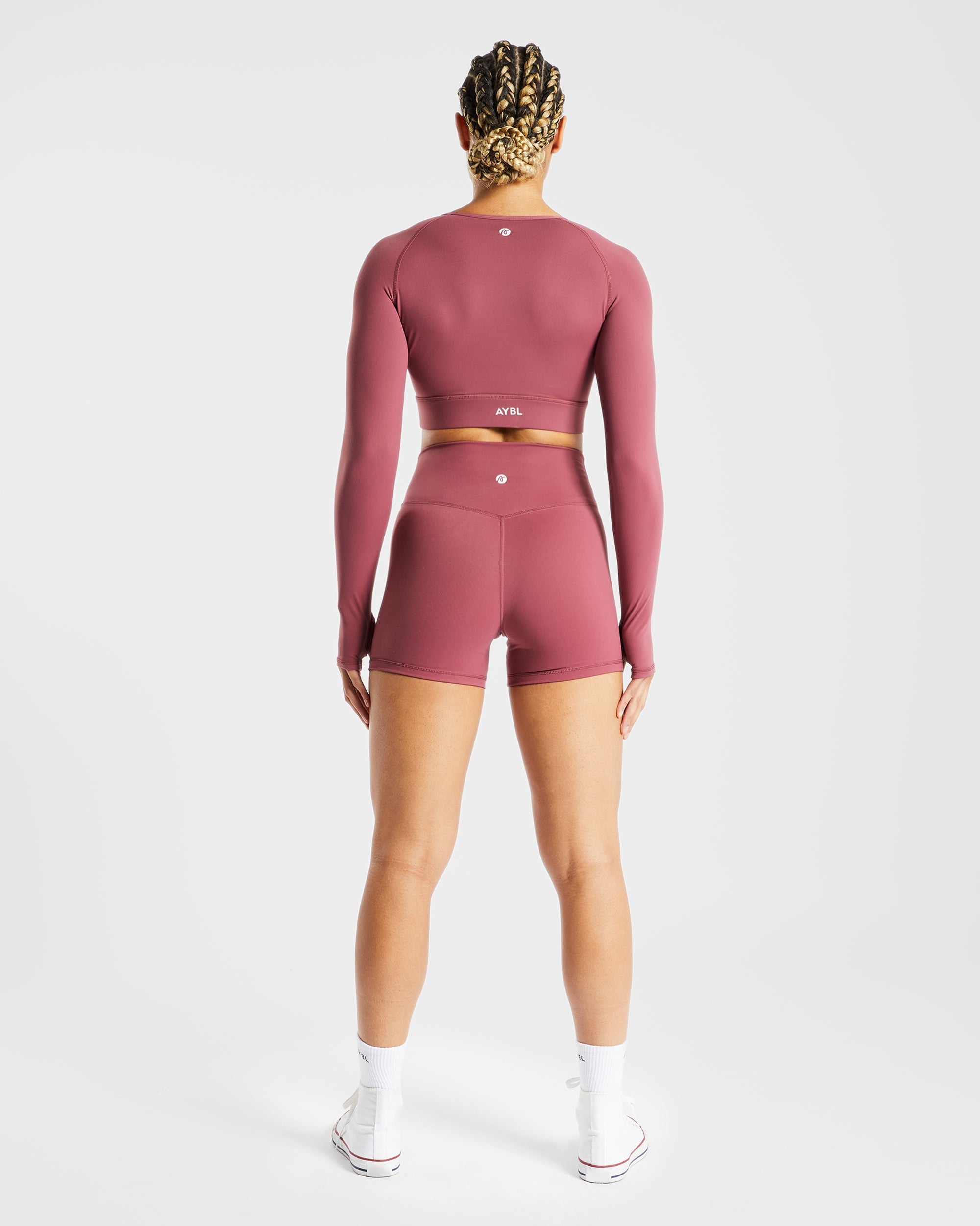 Core Long Sleeve Crop Top - Brick Rot