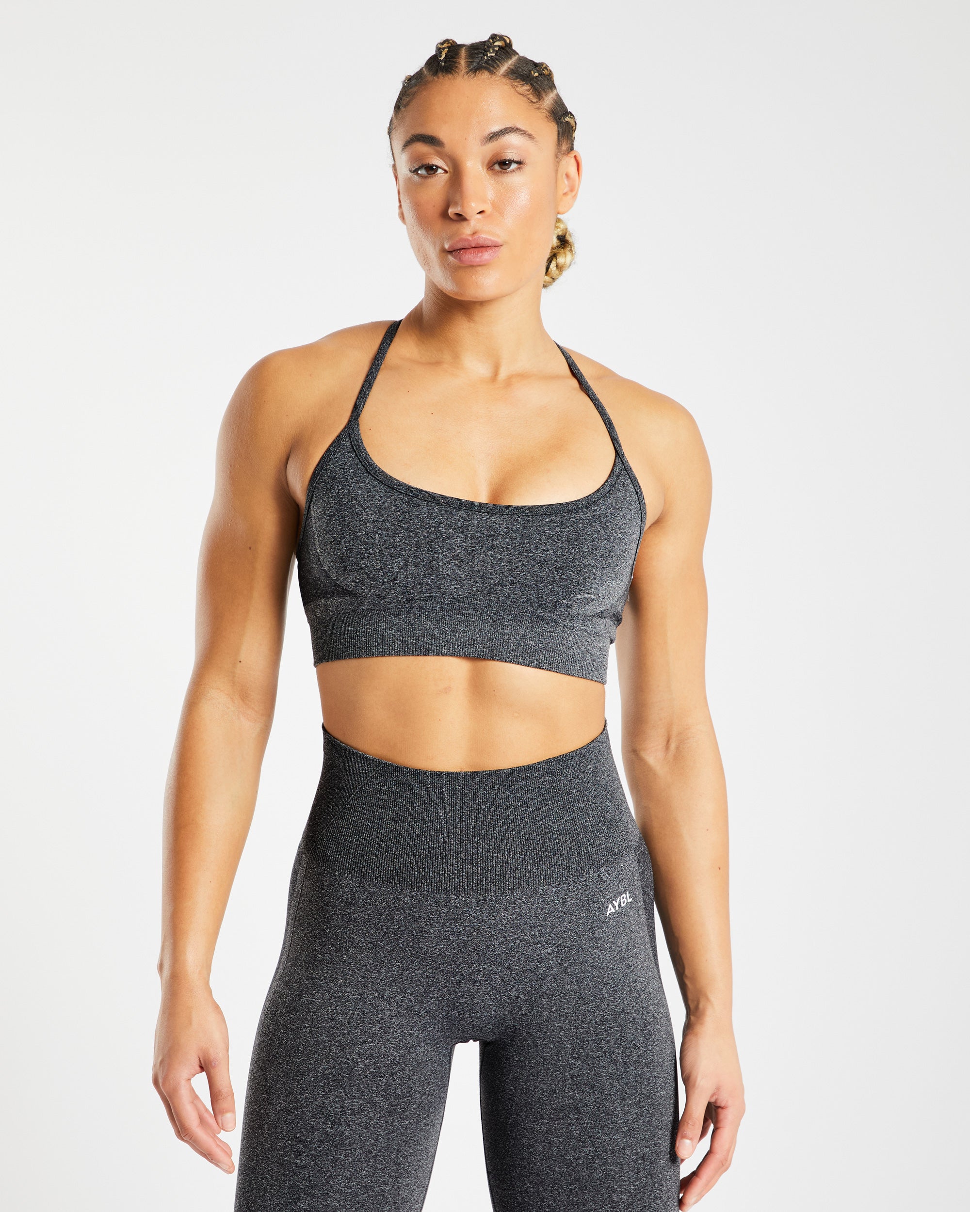 Empower Seamless Sports Bra - Schwarz Marl