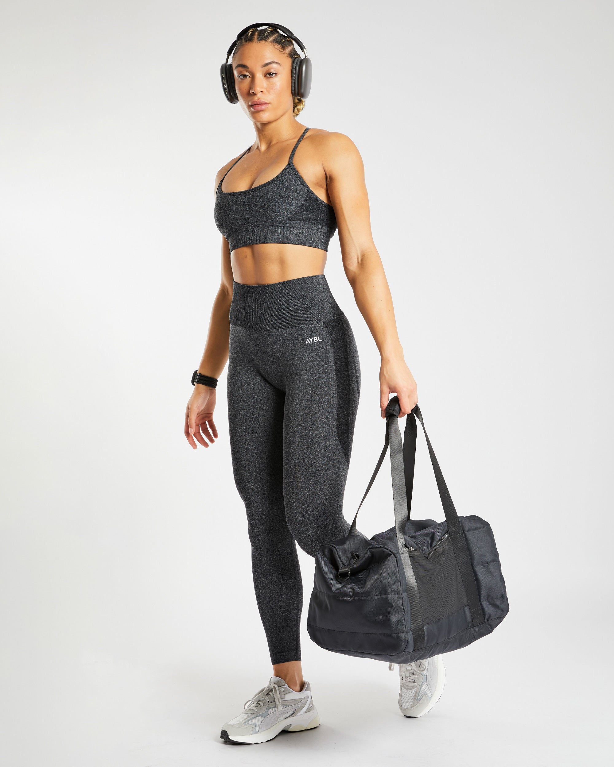 Empower Seamless Sports Bra - Schwarz Marl