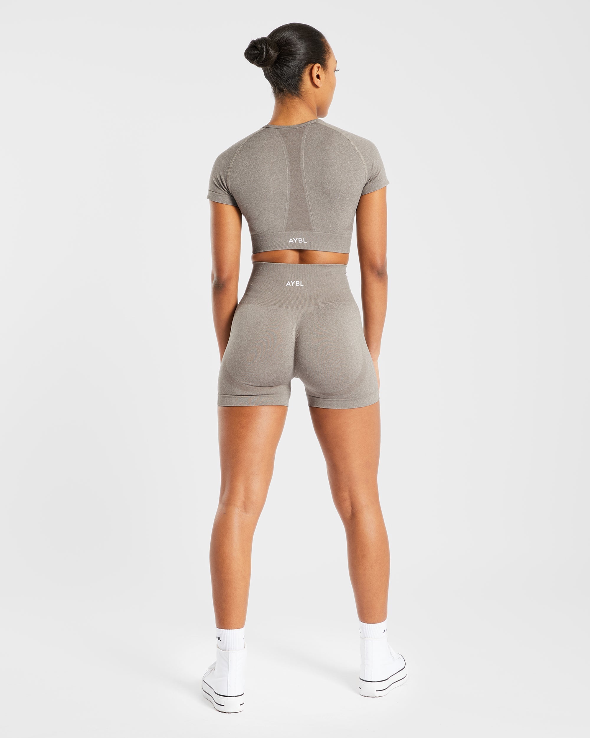 Empower Seamless Shorts - Taupe Marl