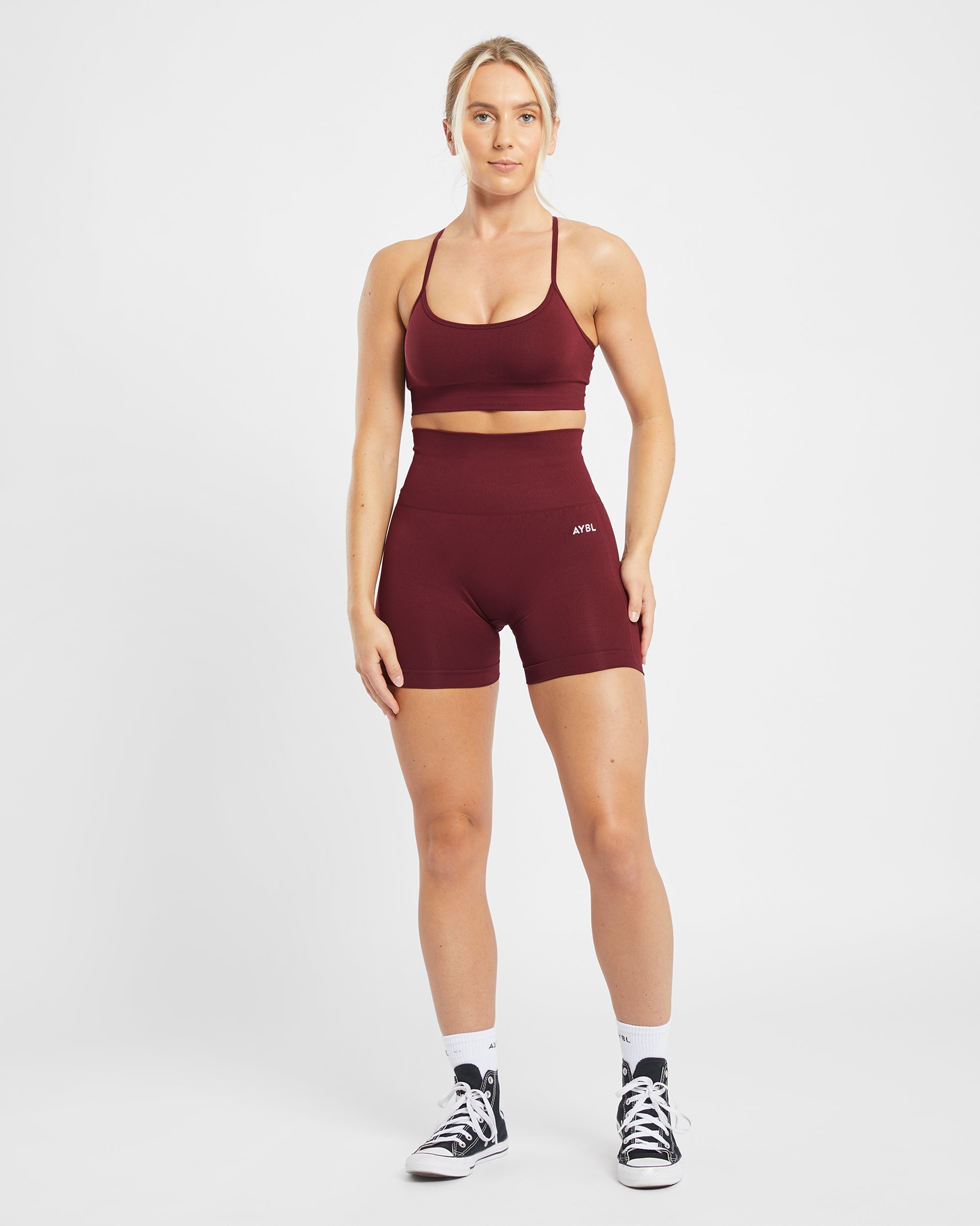 Empower Seamless Shorts - Rot Wine