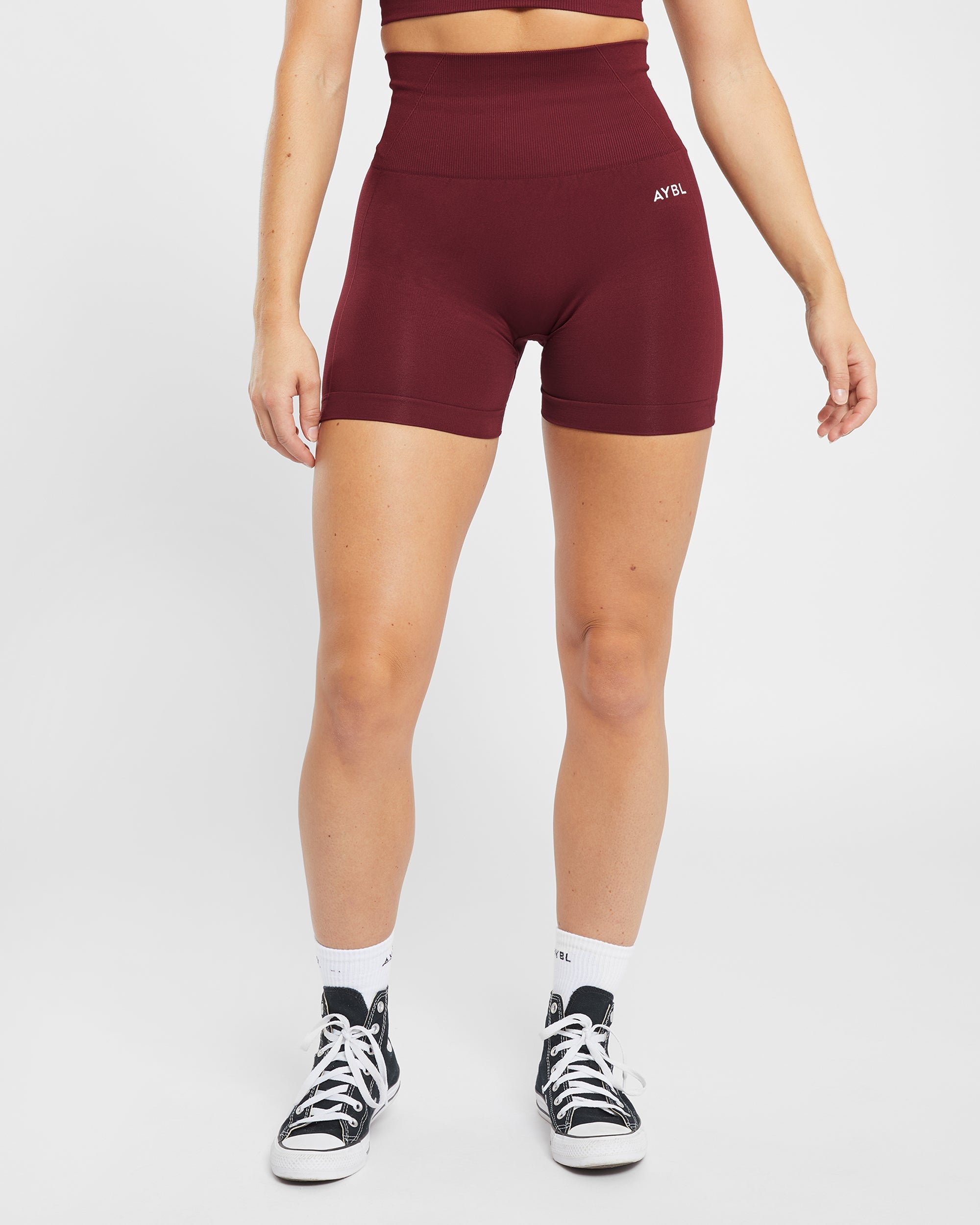 Empower Seamless Shorts - Rot Wine