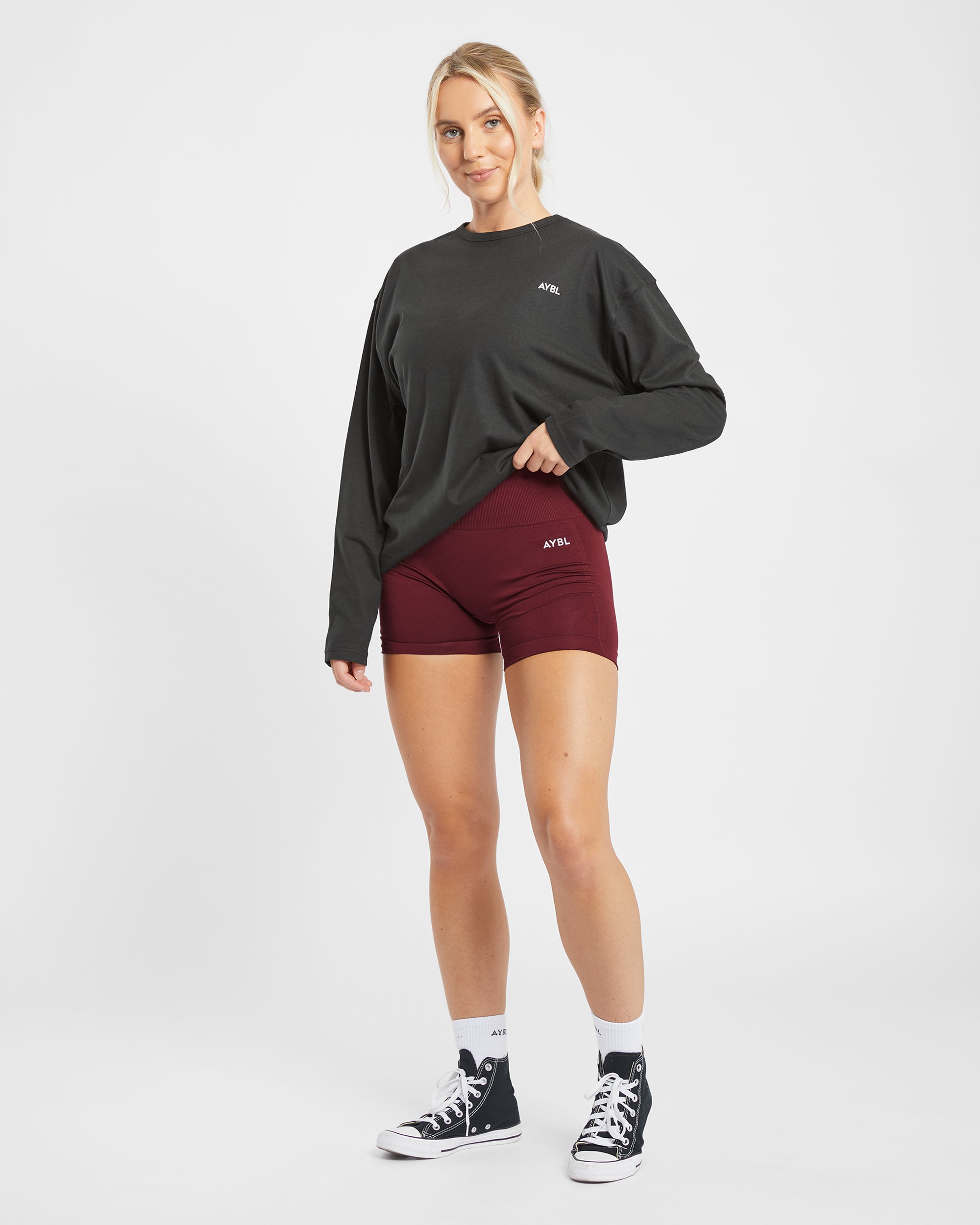 Empower Seamless Shorts - Rot Wine