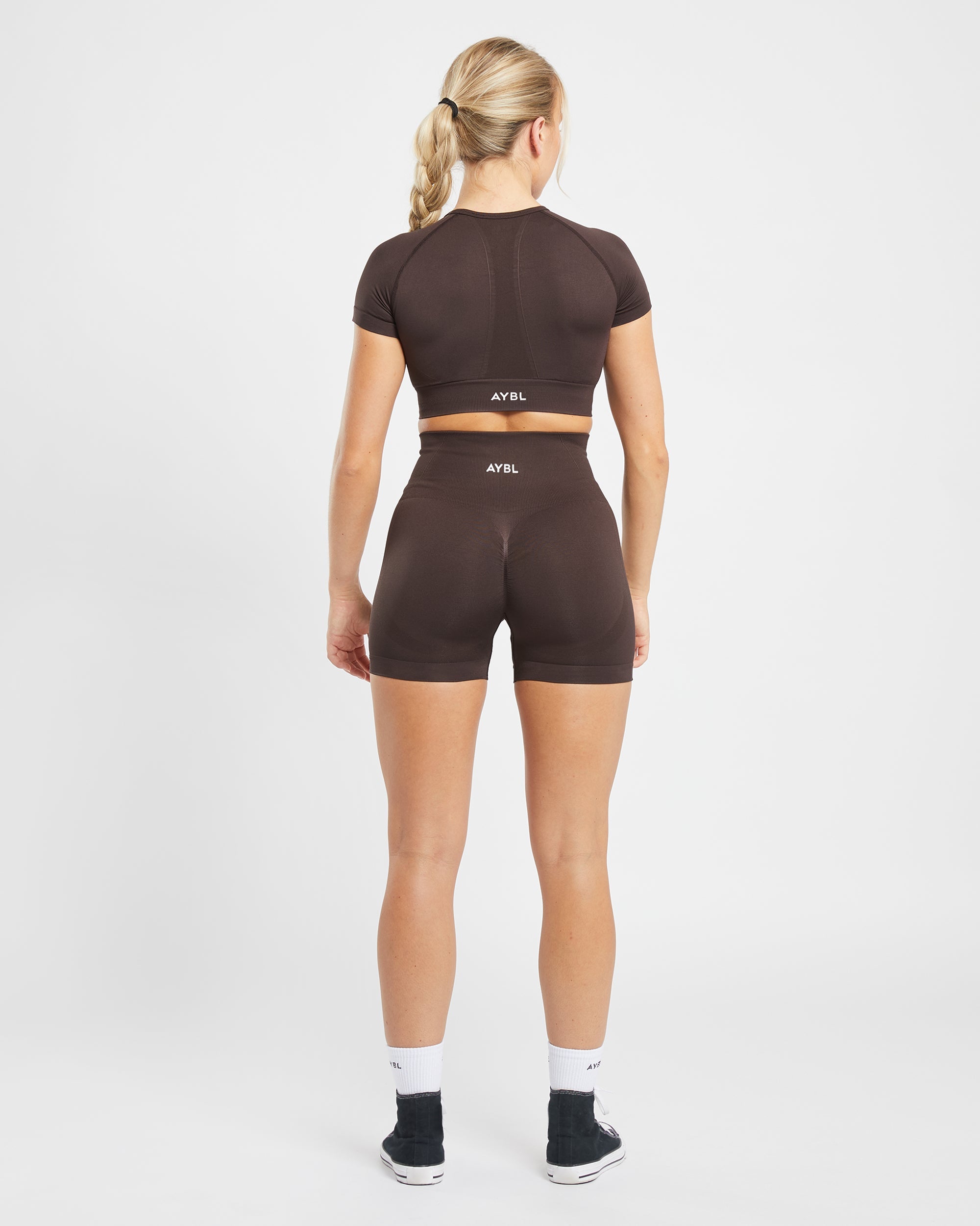 Empower Seamless Crop Top - Cocoa Braun