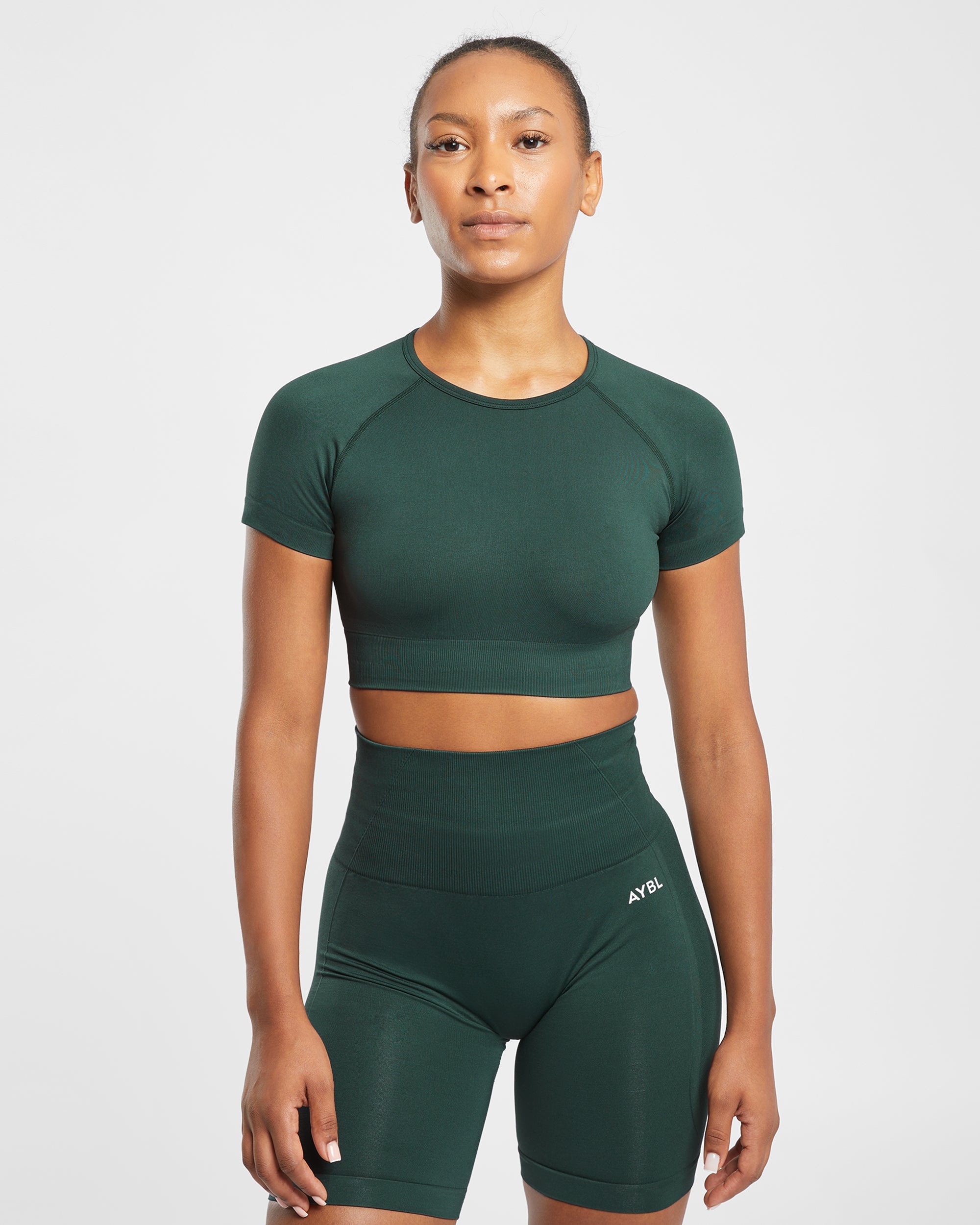 Empower Seamless Crop Top - Dark Grün