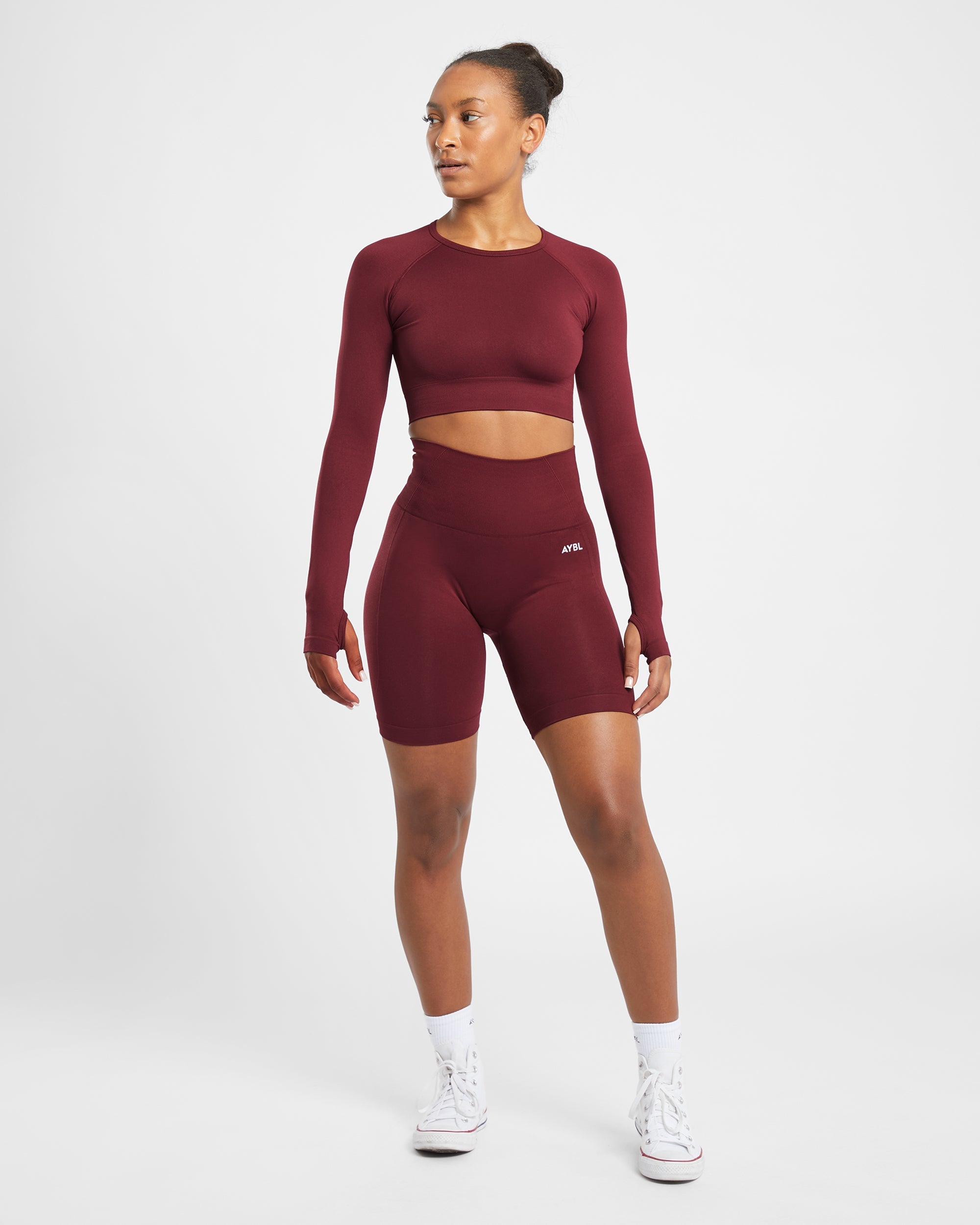 Empower Seamless Cycling Shorts - Rot Wine