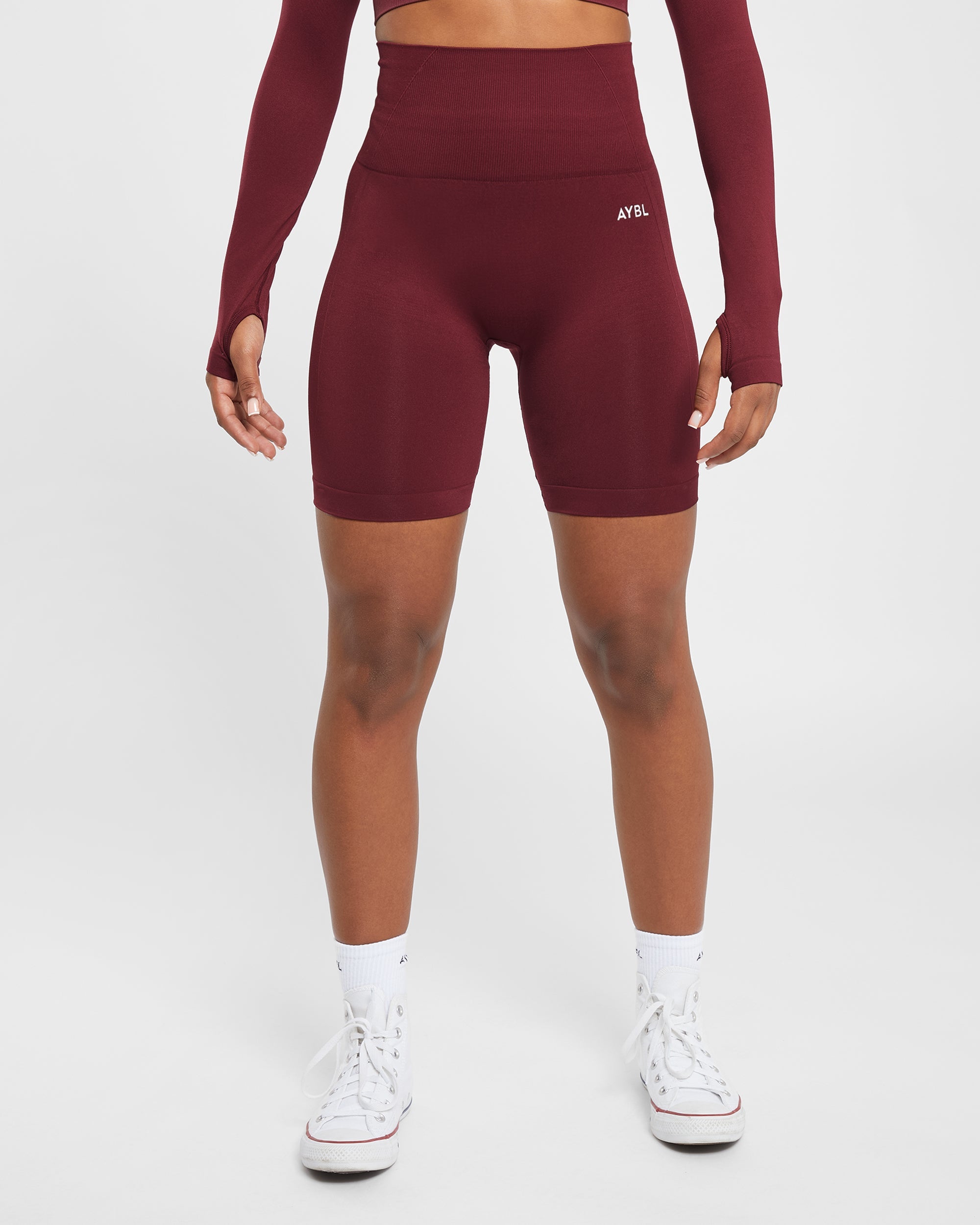 Empower Seamless Cycling Shorts - Rot Wine