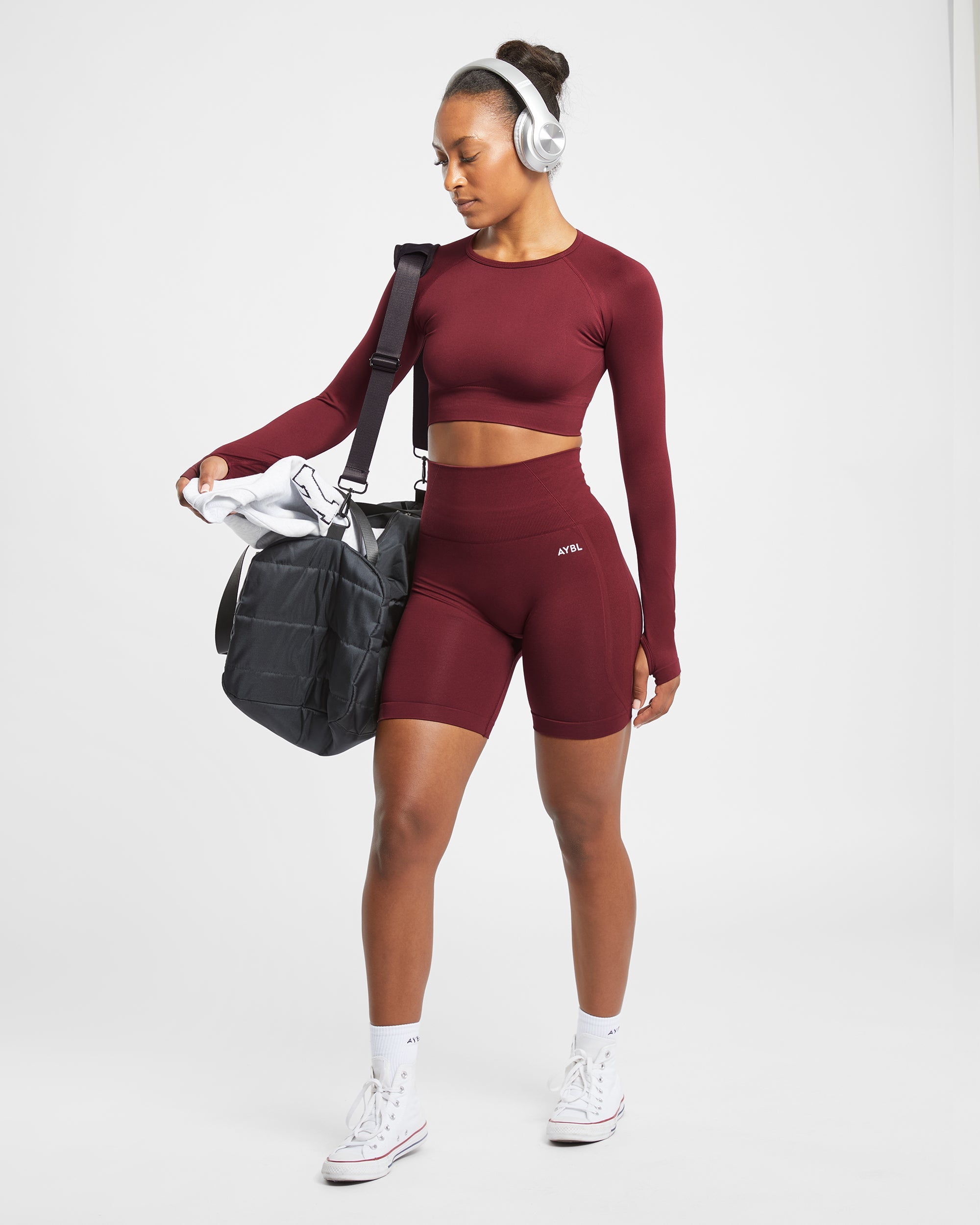 Empower Seamless Cycling Shorts - Rot Wine