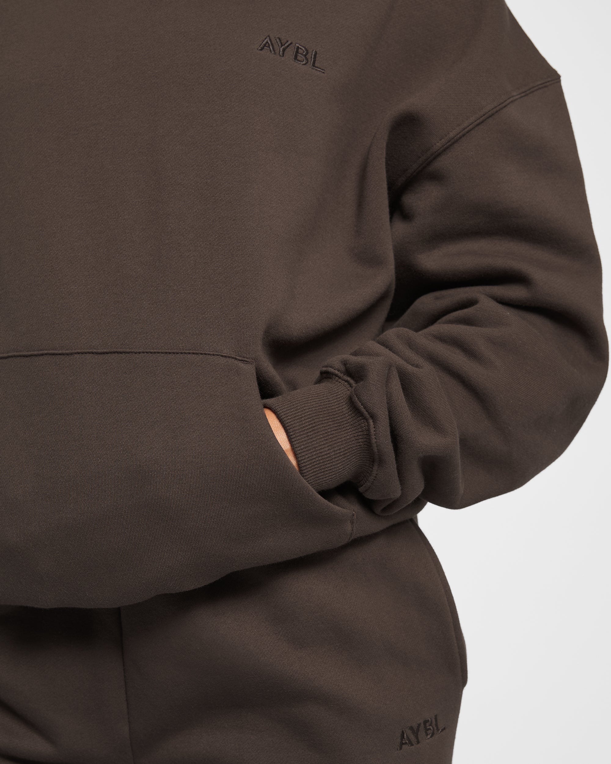 Premium Oversized Hoodie - Coffee Braun