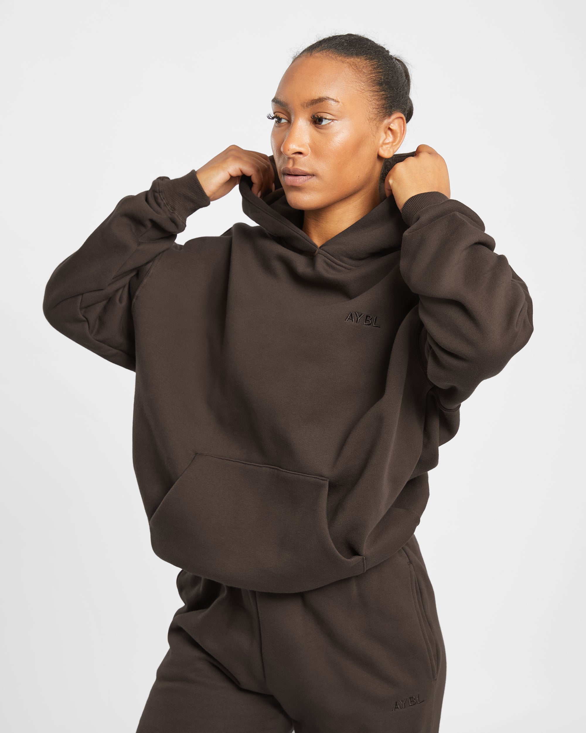 Premium Oversized Hoodie - Coffee Braun