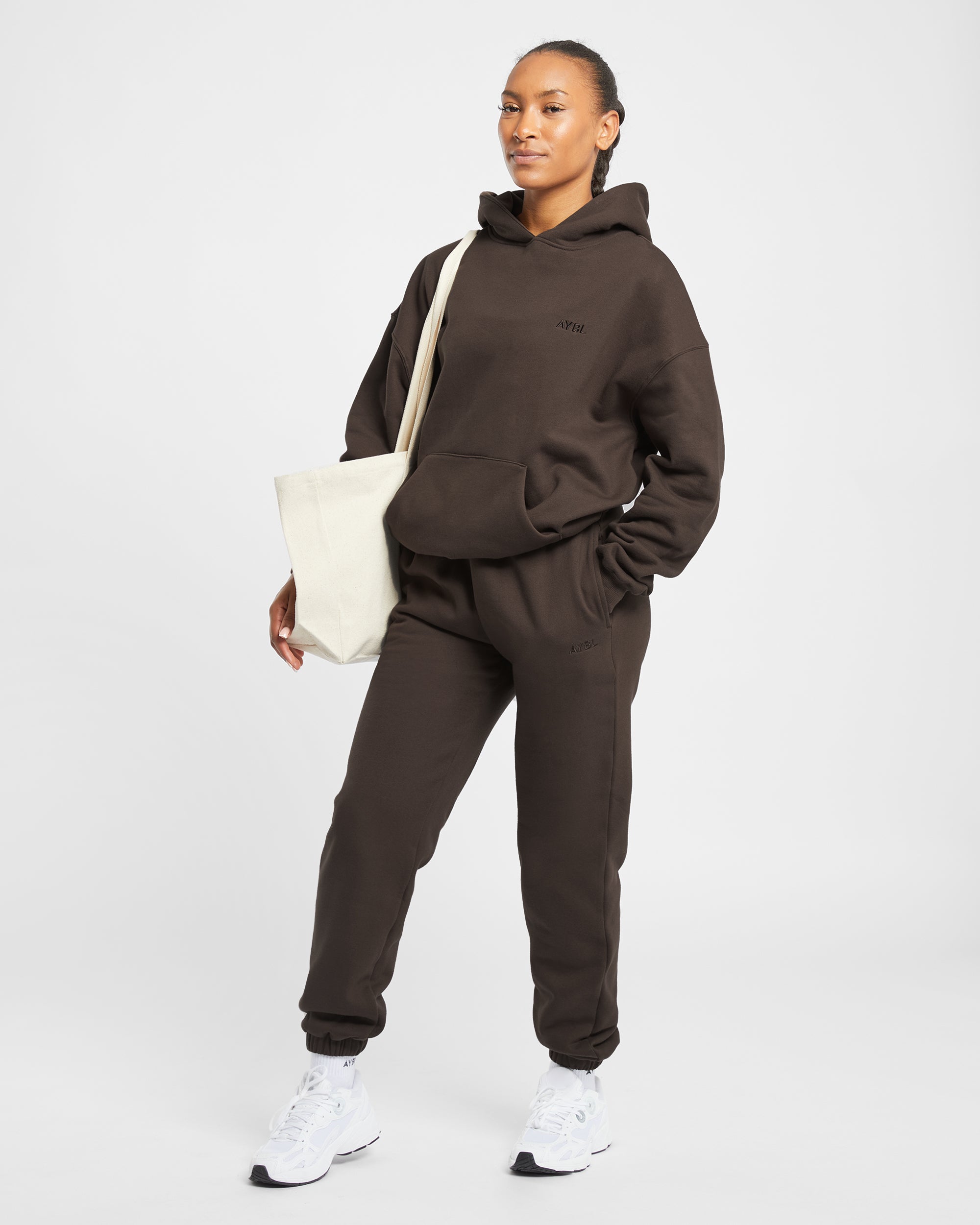 Premium Oversized Hoodie - Coffee Braun