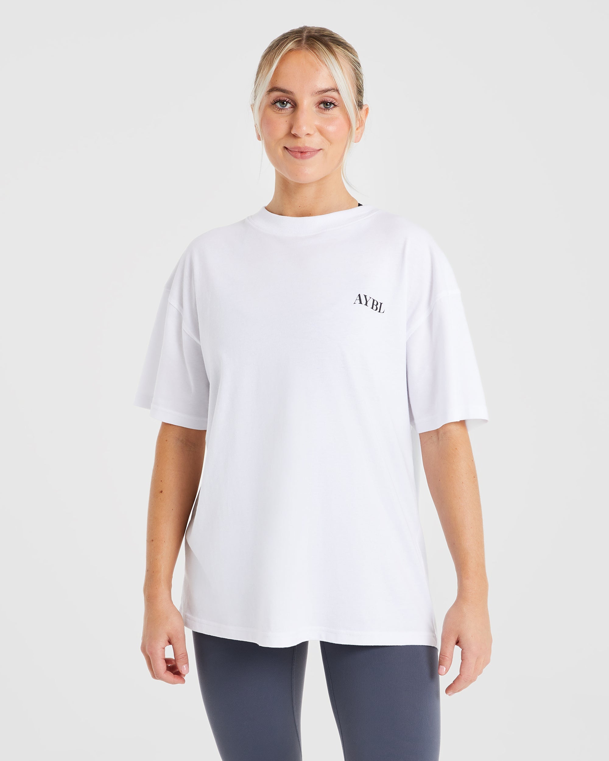 Be Good To Yourself Oversized T Shirt - Weiß