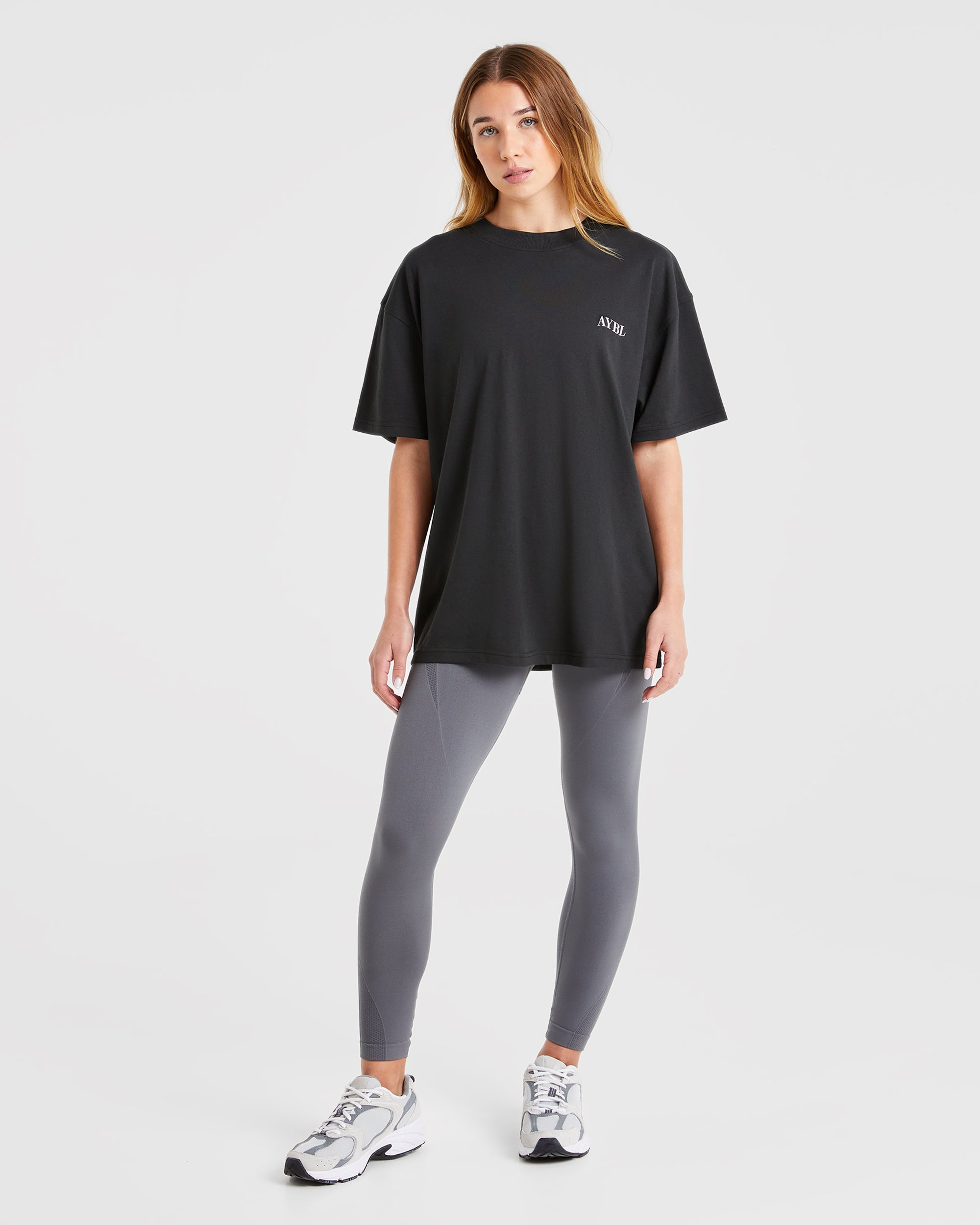 Be Good To Yourself Oversized T Shirt - Schwarz