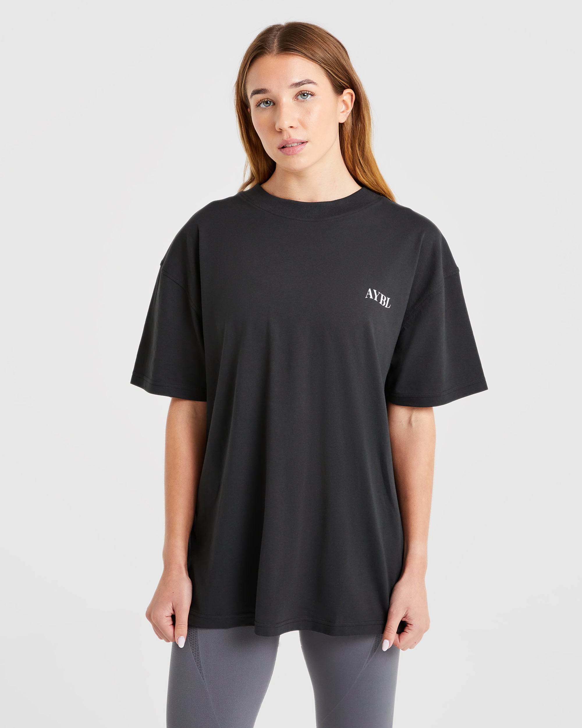 Be Good To Yourself Oversized T Shirt - Schwarz