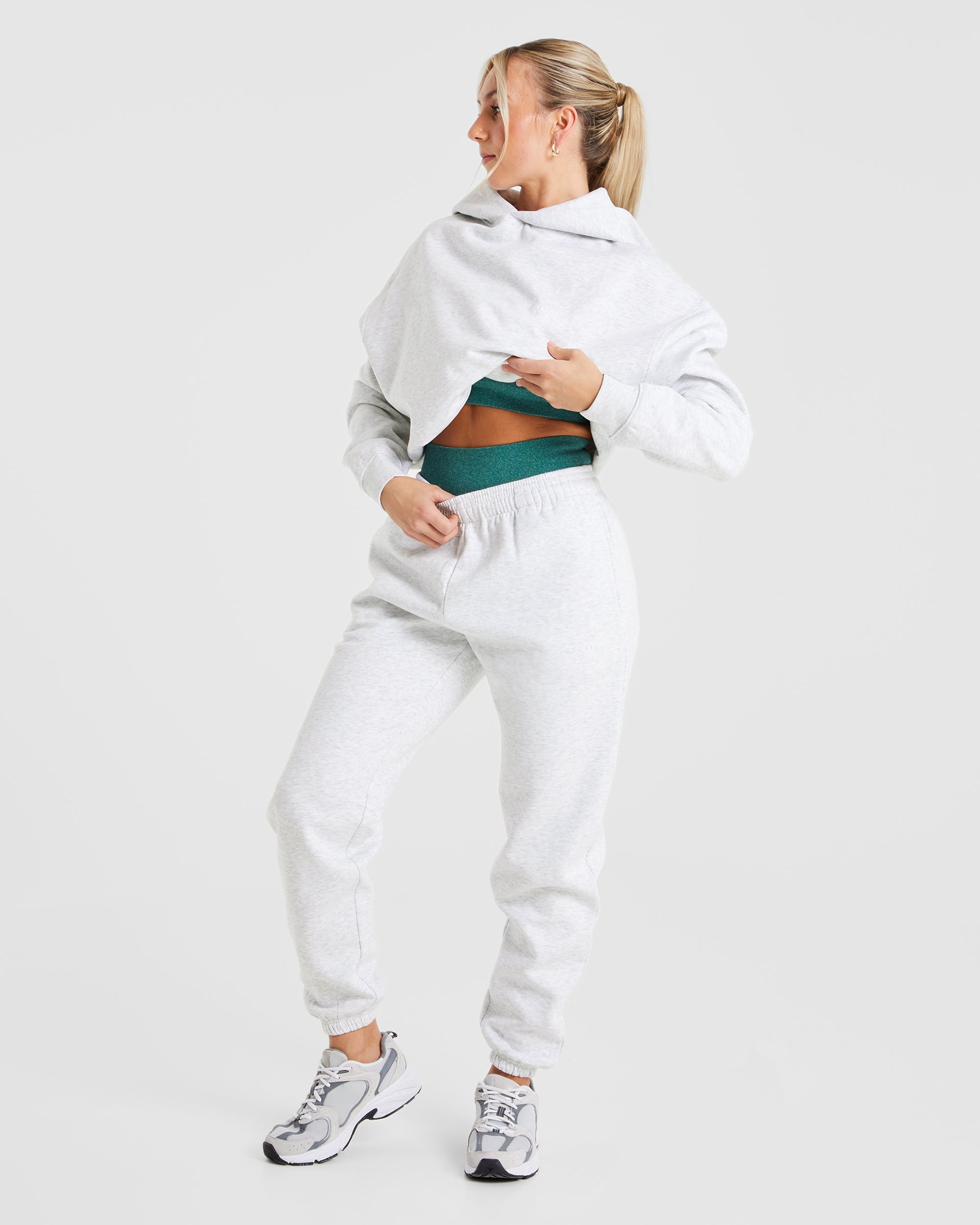 Premium Oversized Hoodie - Heather Grau