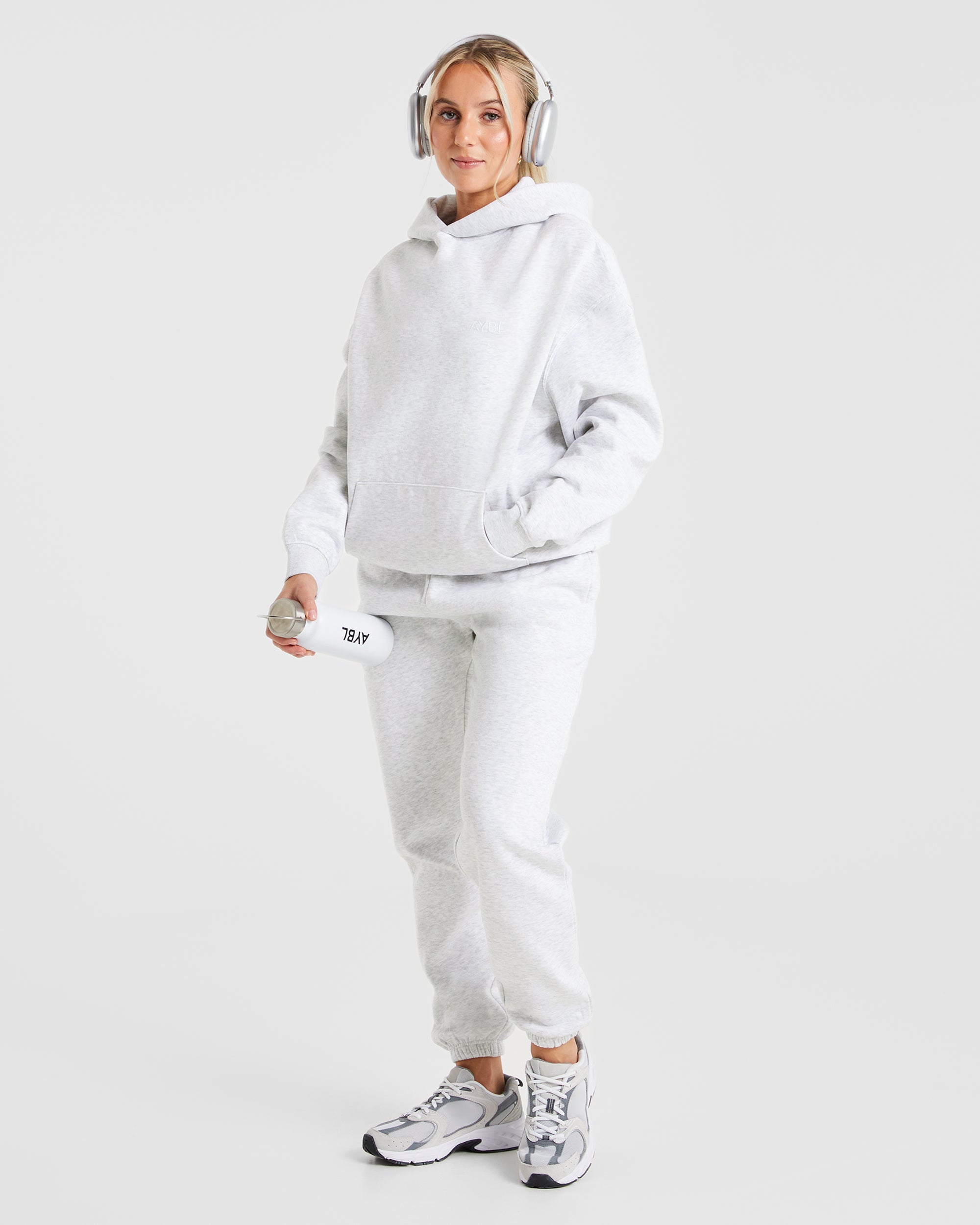 Premium Oversized Hoodie - Heather Grau