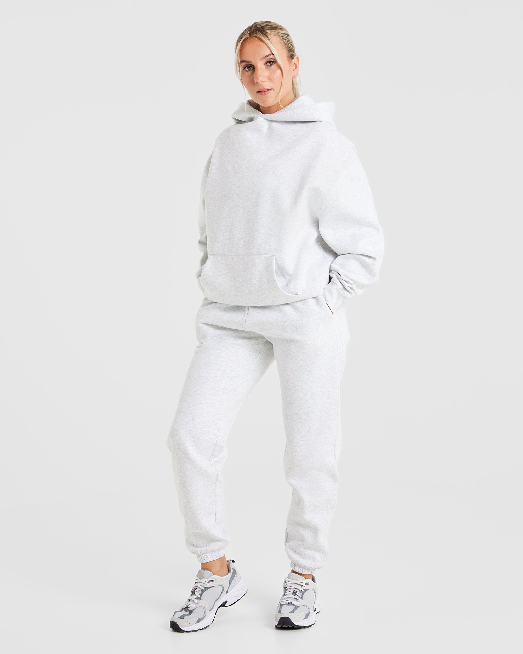 Premium Oversized Hoodie - Heather Grau