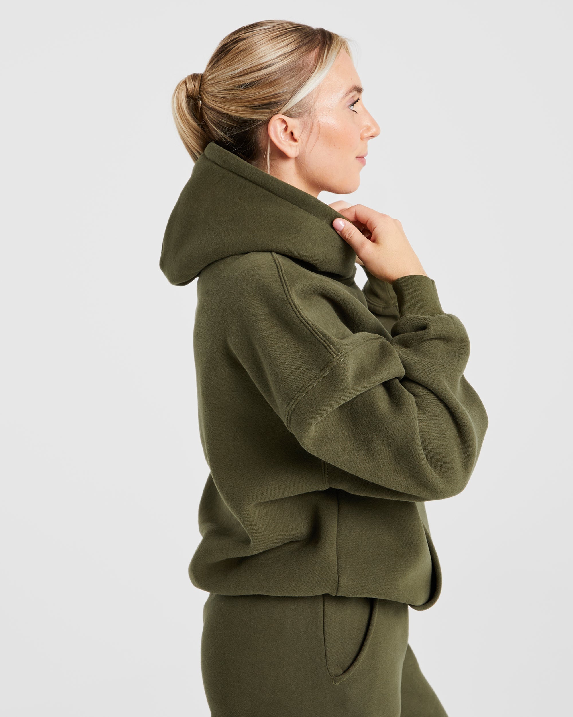 Varsity Oversized Hoodie - Khaki