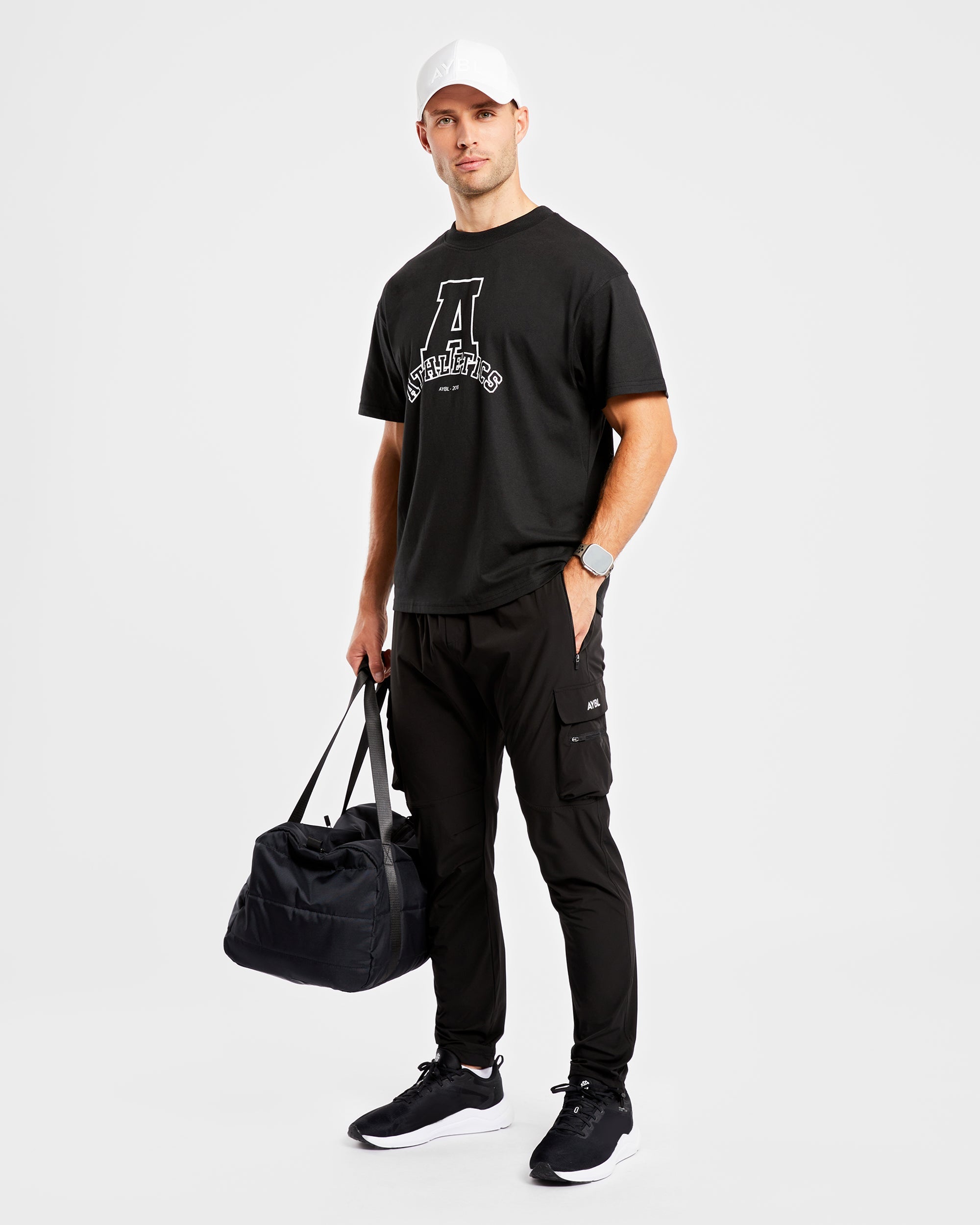 Athletics Varsity Oversized T Shirt - Schwarz