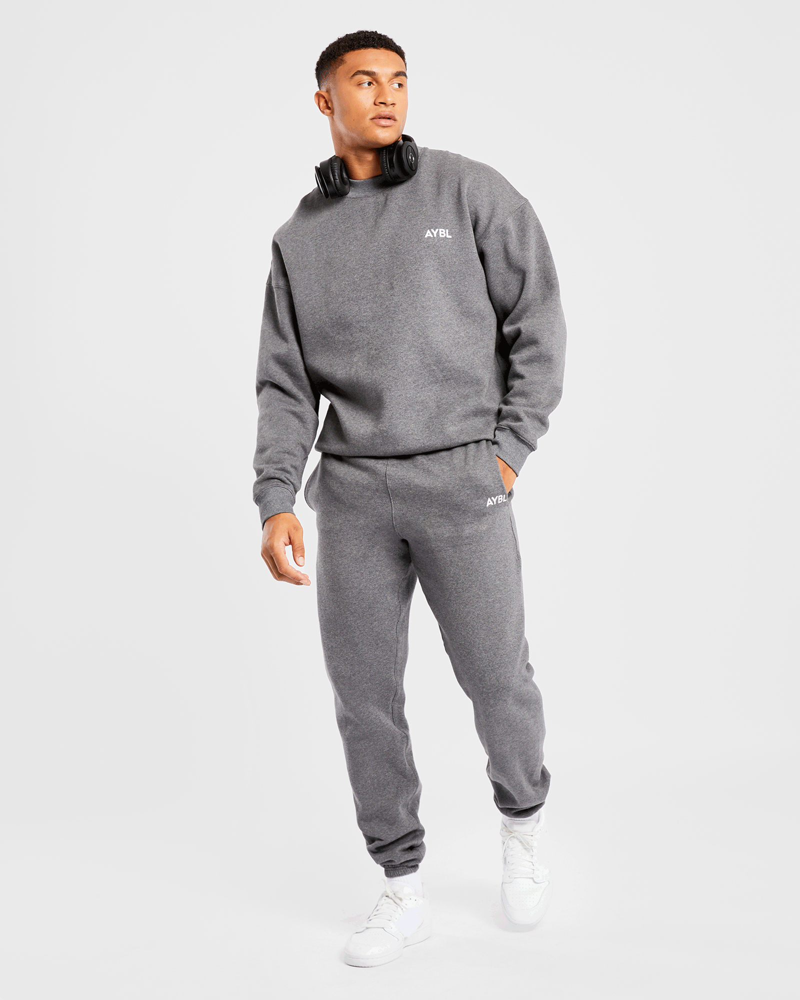 Essential Oversized Sweater - Charcoal Marl