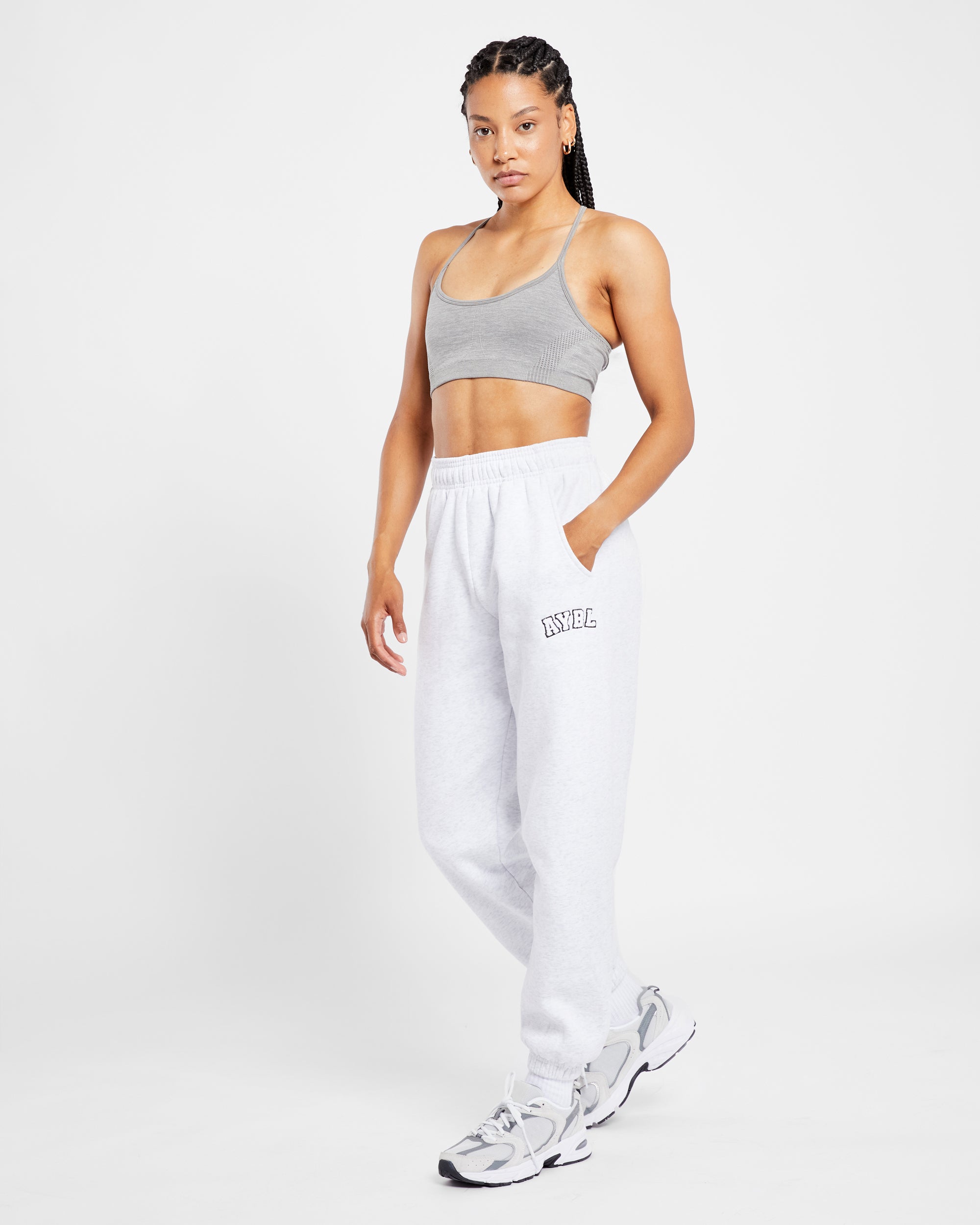 Varsity Oversized Joggers - Heather Grau