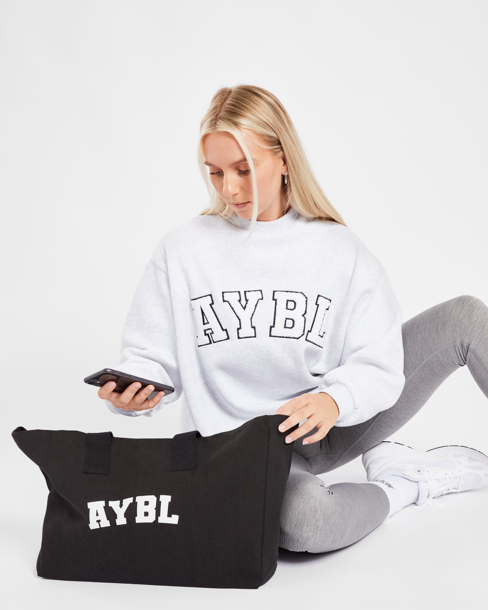 Varsity Oversized Sweatshirt - Heather Grau