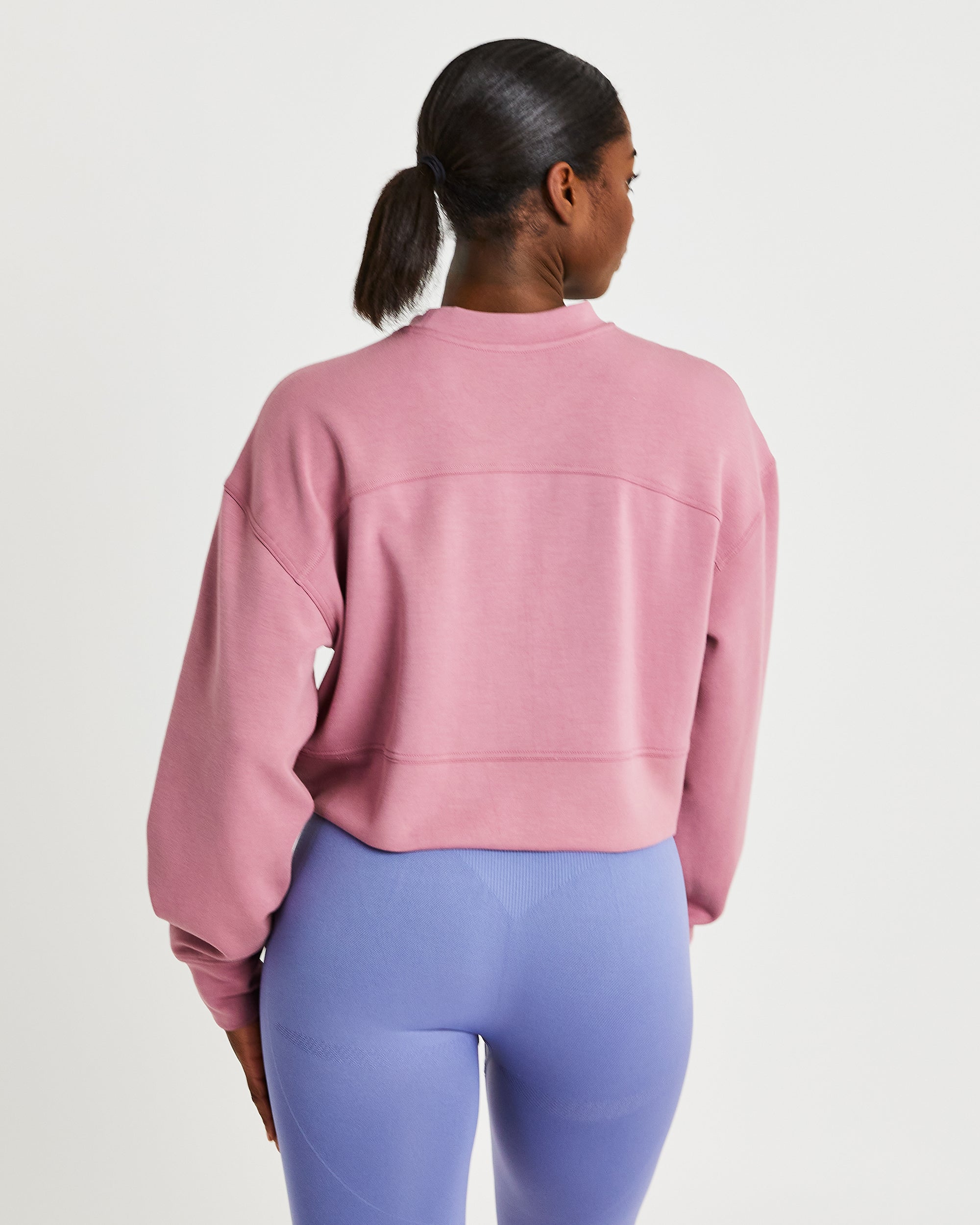 Oversized Crop Jumper - Rose Rosa