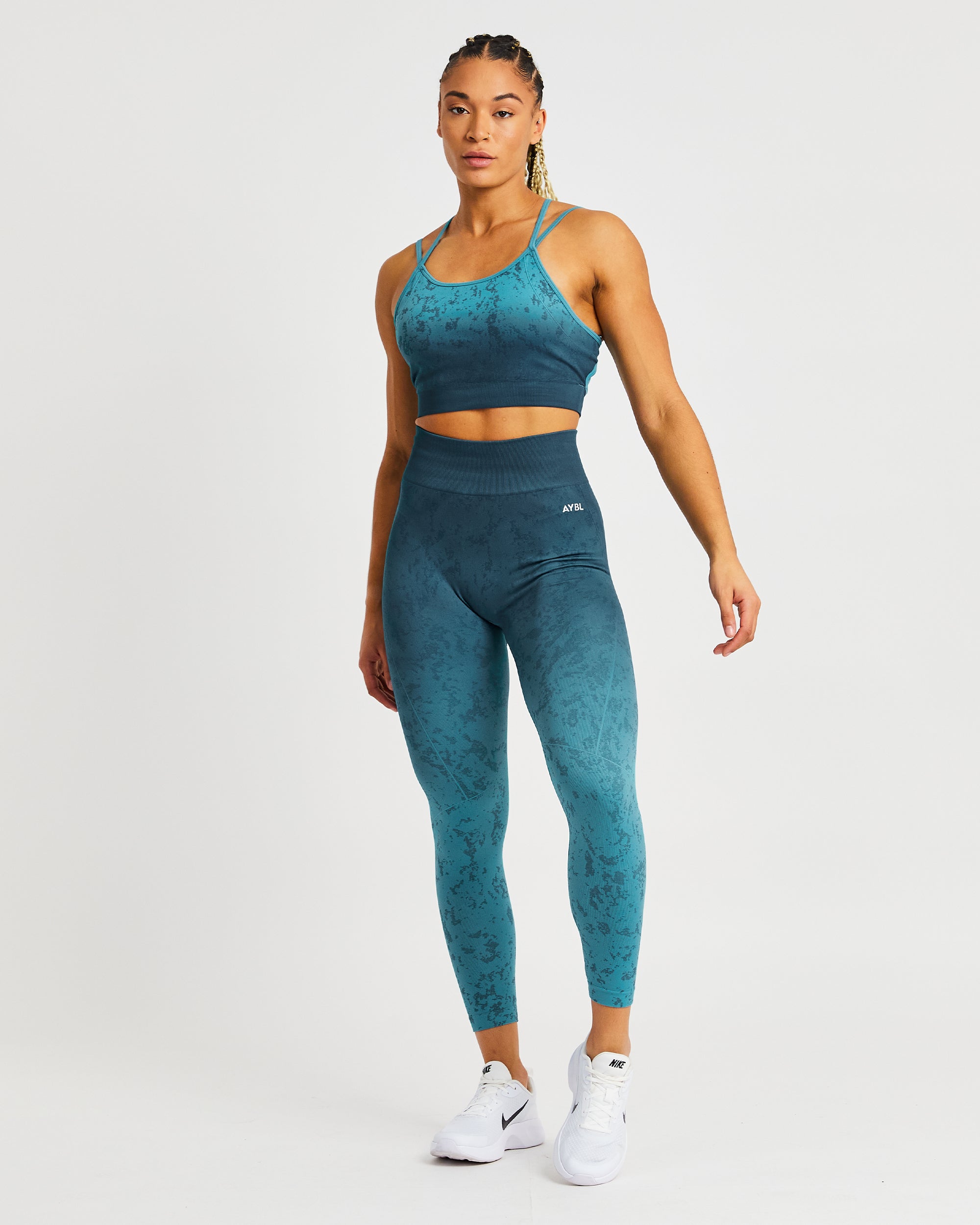 Flare Seamless Sports Bra - Teal