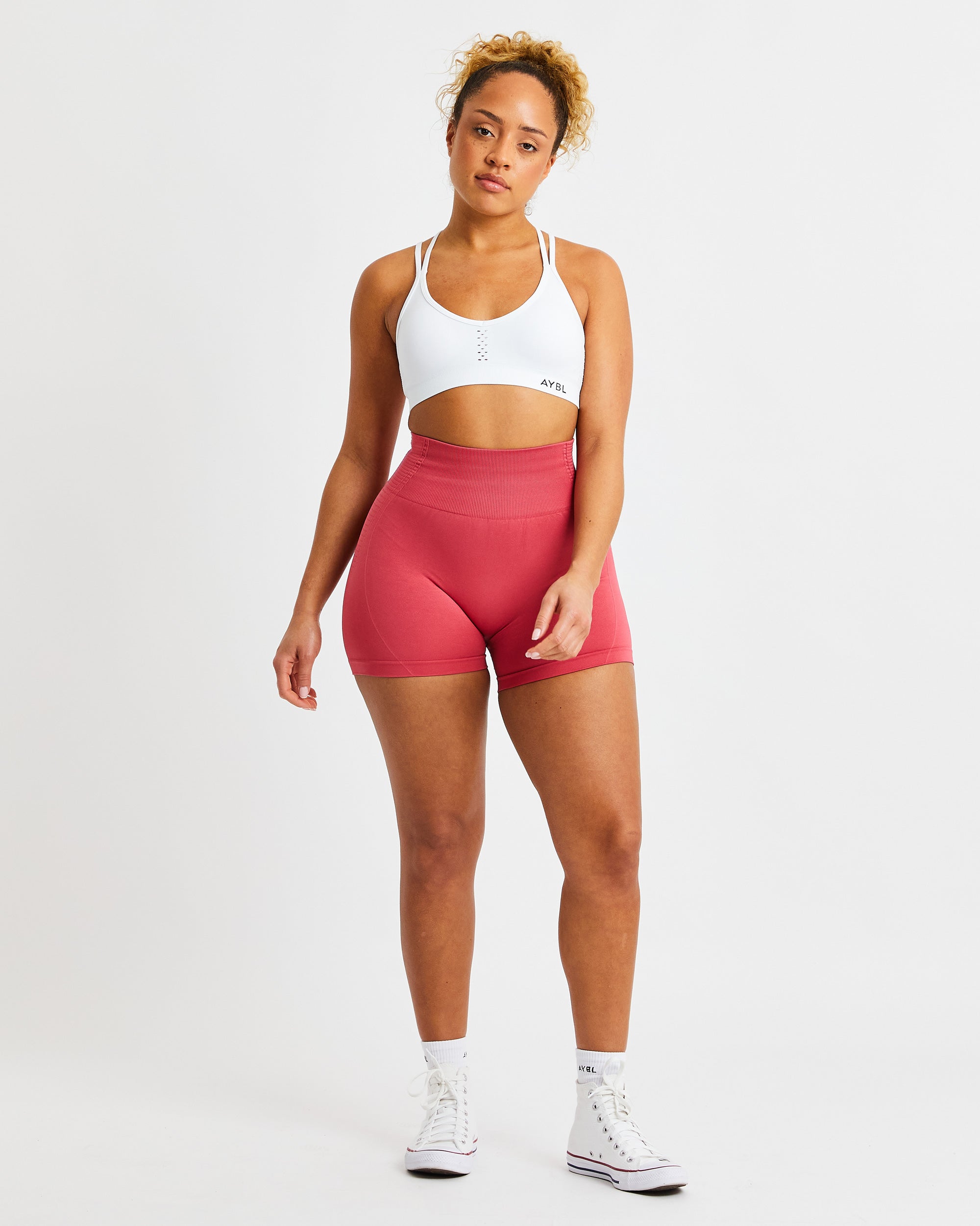 Essential Seamless Strappy Sports Bra - Weiß