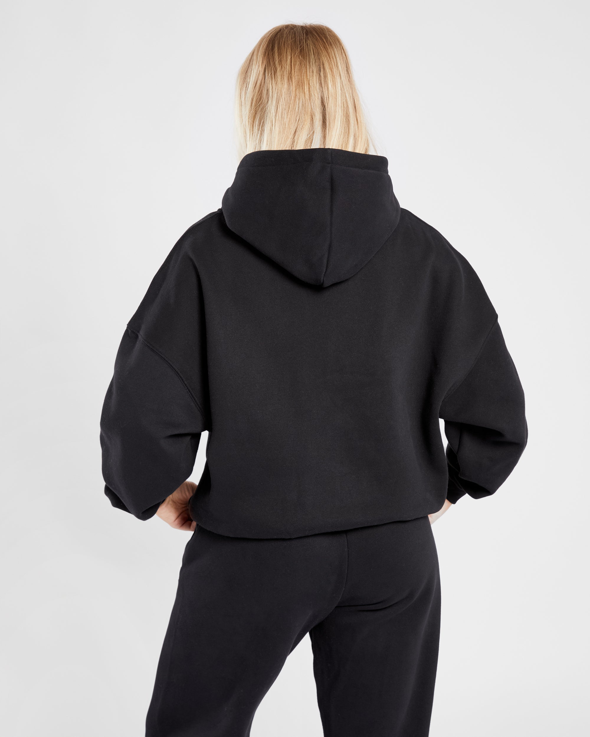 Varsity Oversized Hoodie - Schwarz