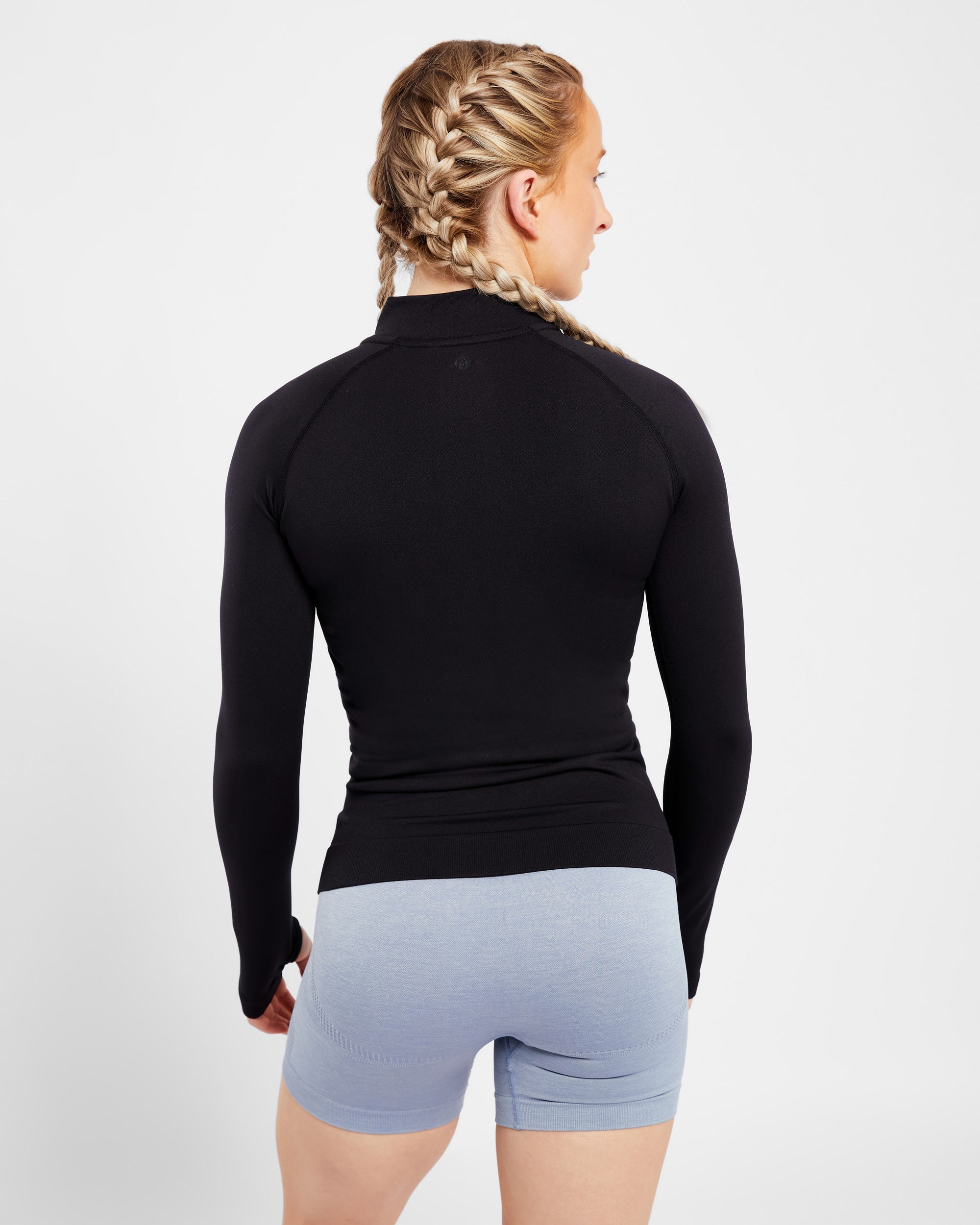 Essential Seamless Zip Jacket - Schwarz