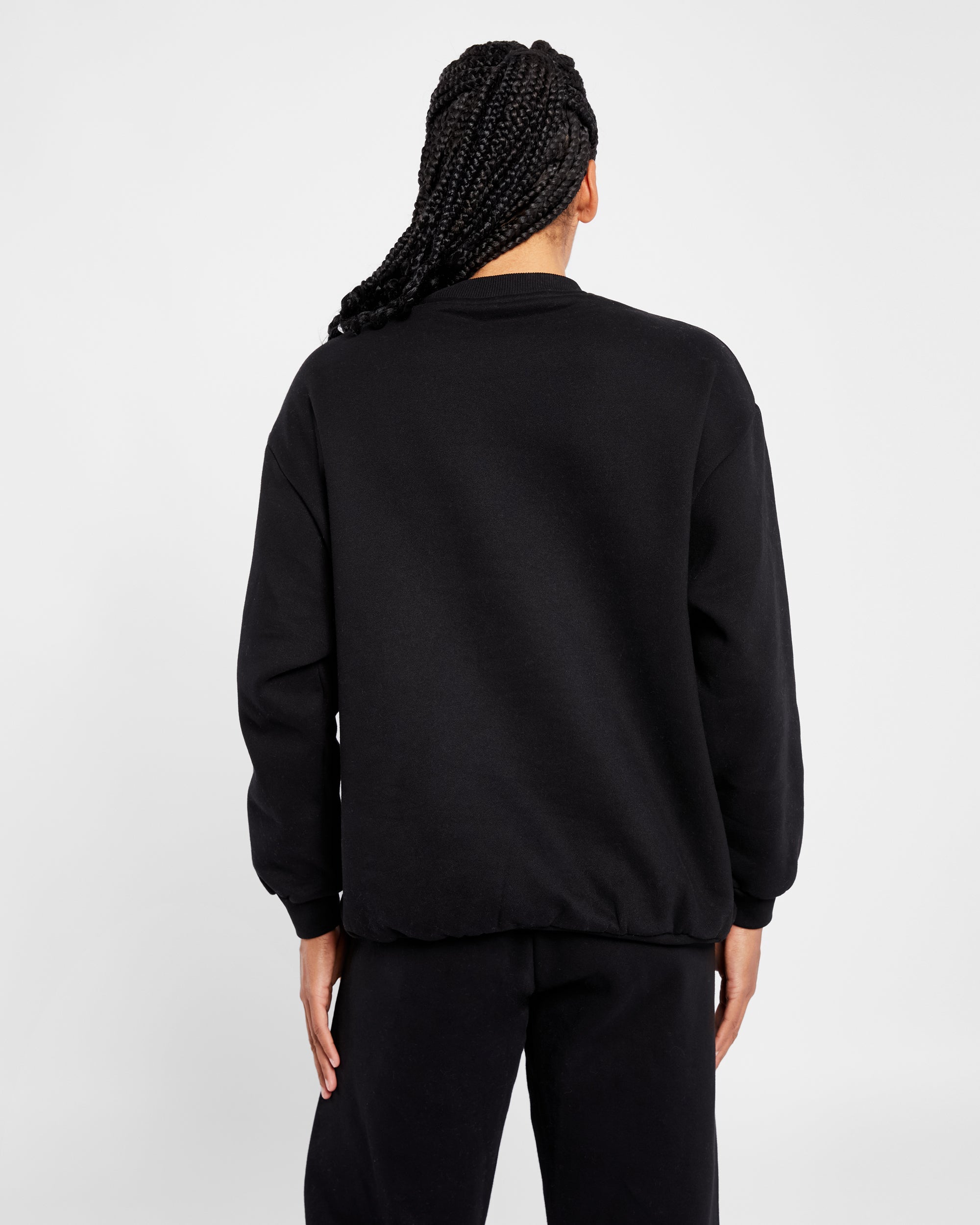 Varsity Oversized Sweatshirt - Schwarz