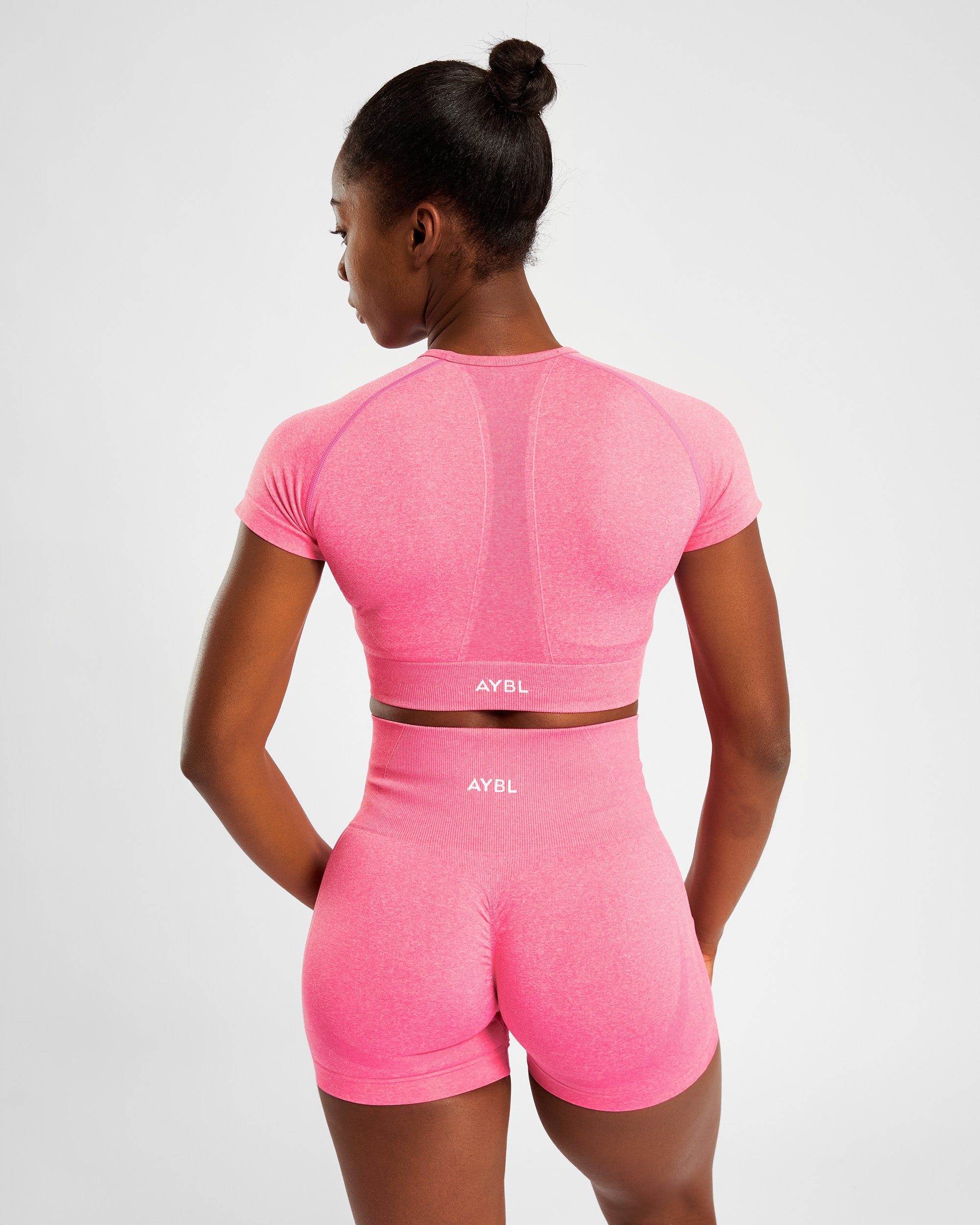 Empower Seamless Crop Top - Rosa Marl