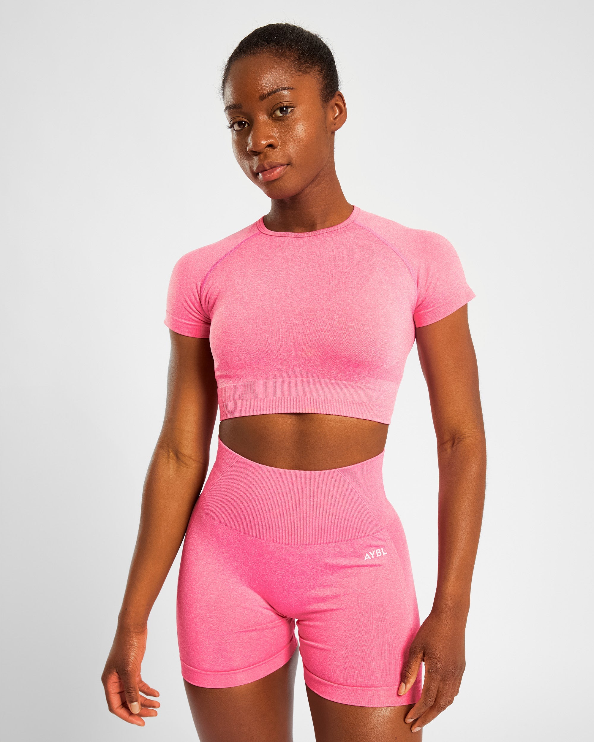 Empower Seamless Crop Top - Rosa Marl