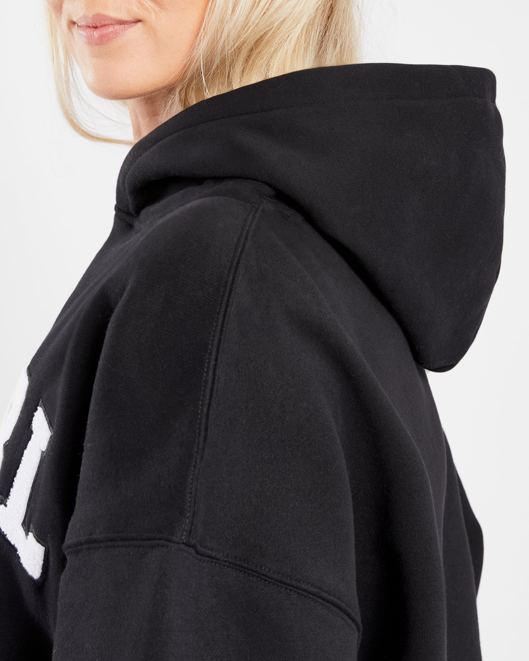 Varsity Oversized Hoodie - Schwarz