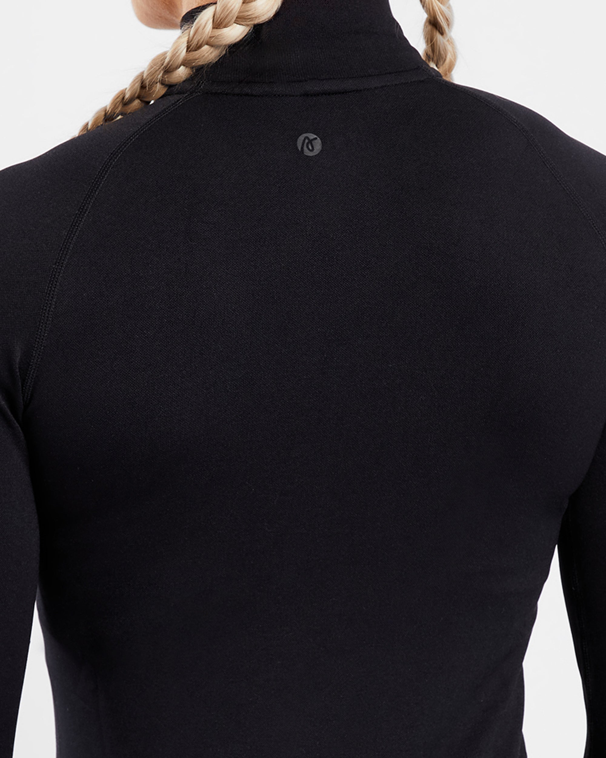 Essential Seamless 1/2 Zip Pullover - Schwarz