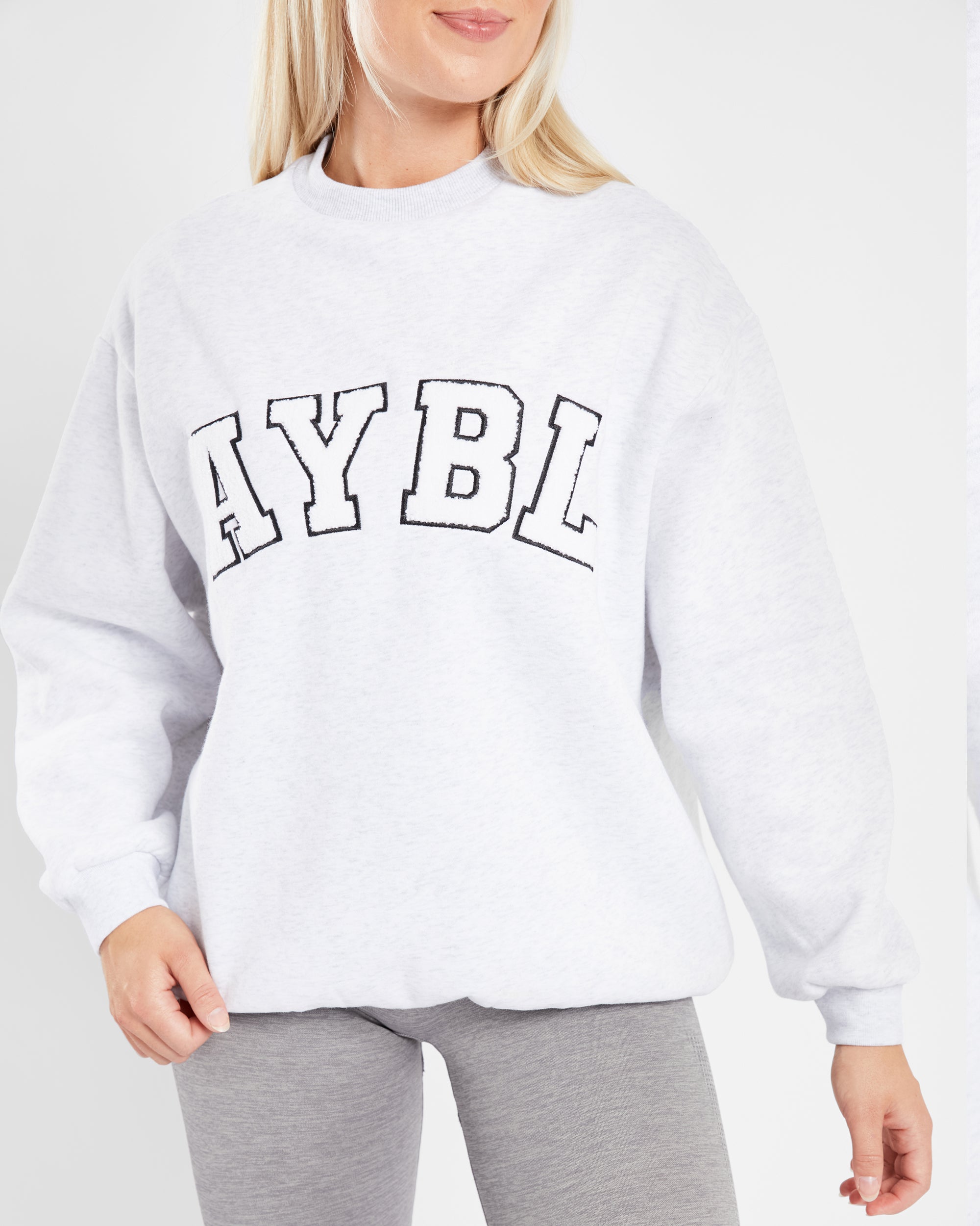 Varsity Oversized Sweatshirt - Heather Grau