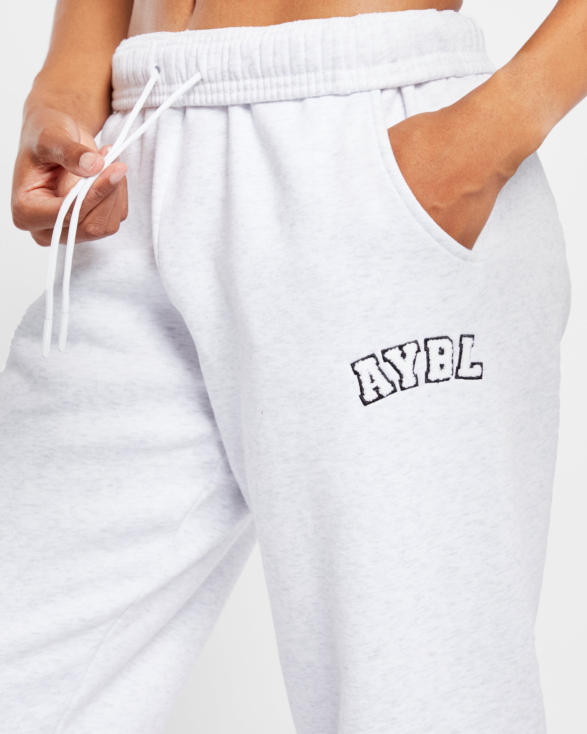 Varsity Oversized Joggers - Heather Grau