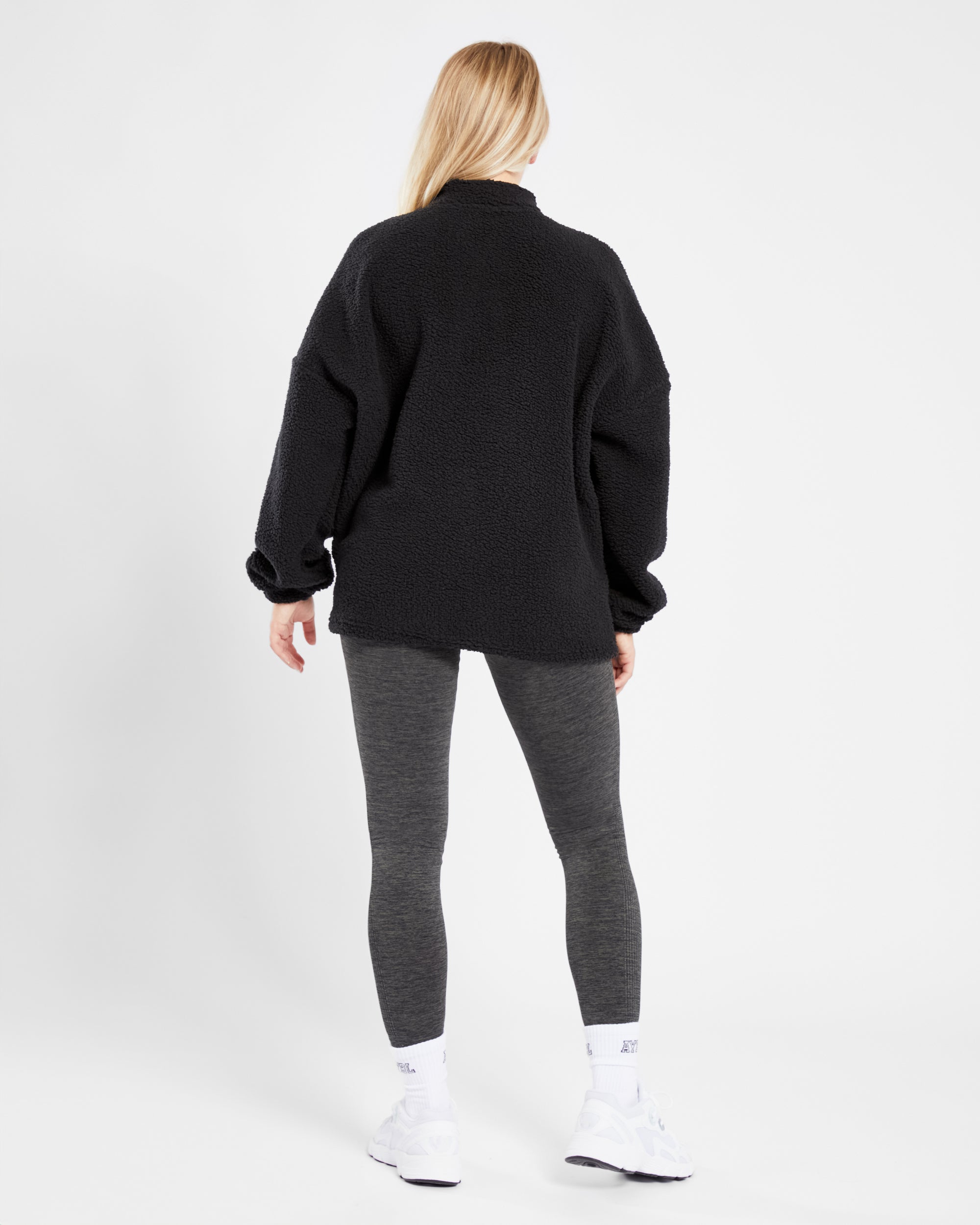 Varsity Oversized Fleece - Schwarz