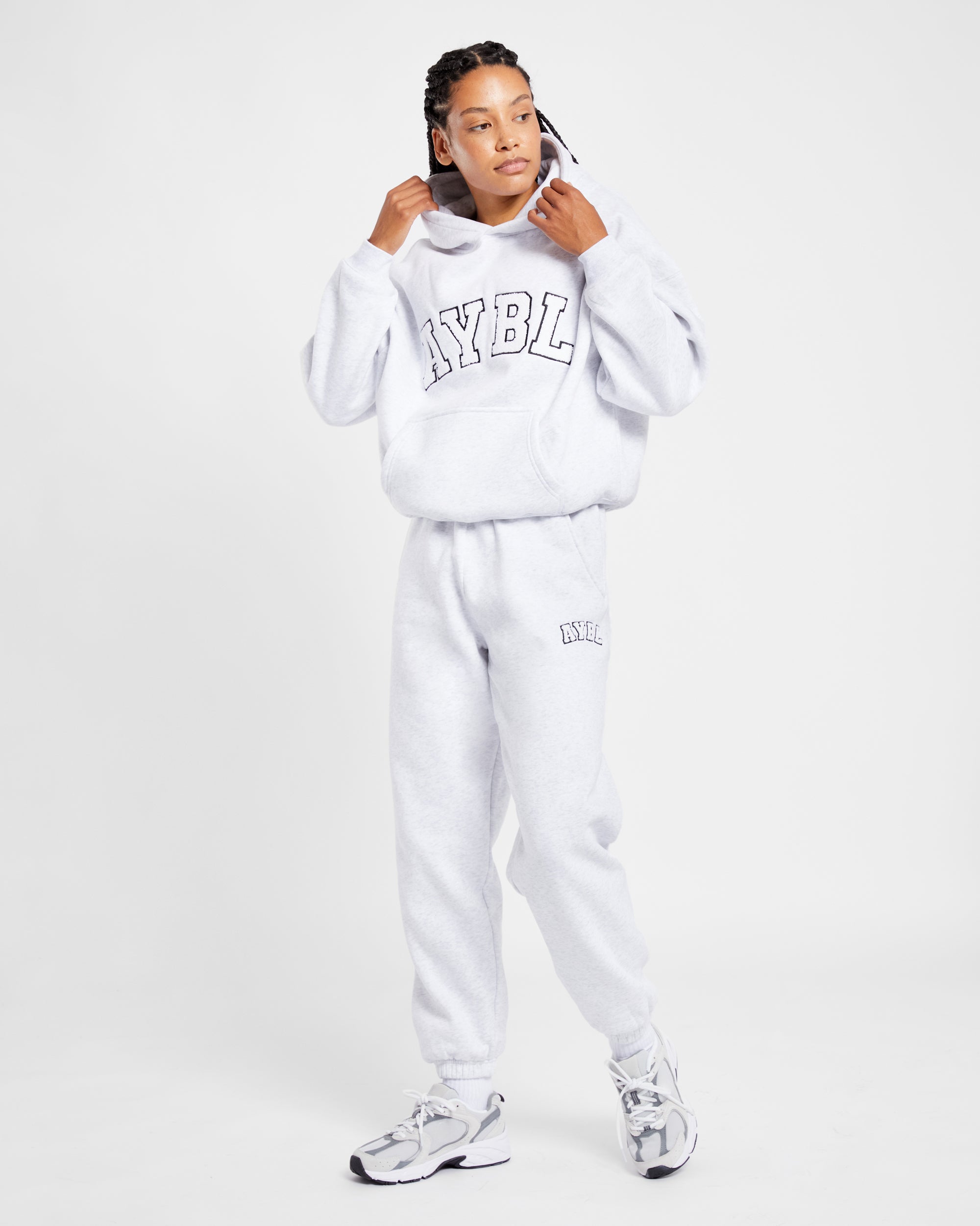 Varsity Oversized Joggers - Heather Grau