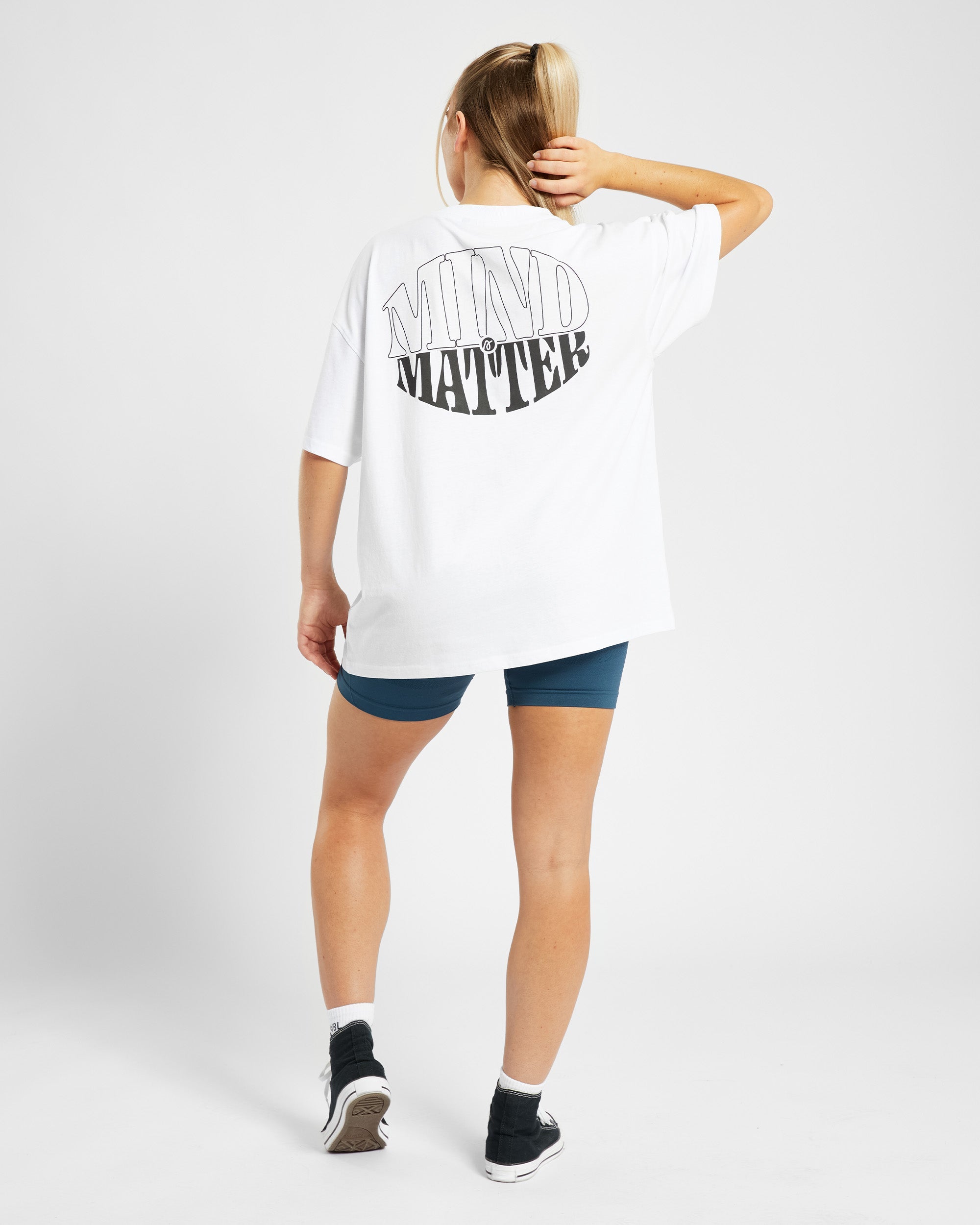 Mind Over Matter Oversized T Shirt - Weiß