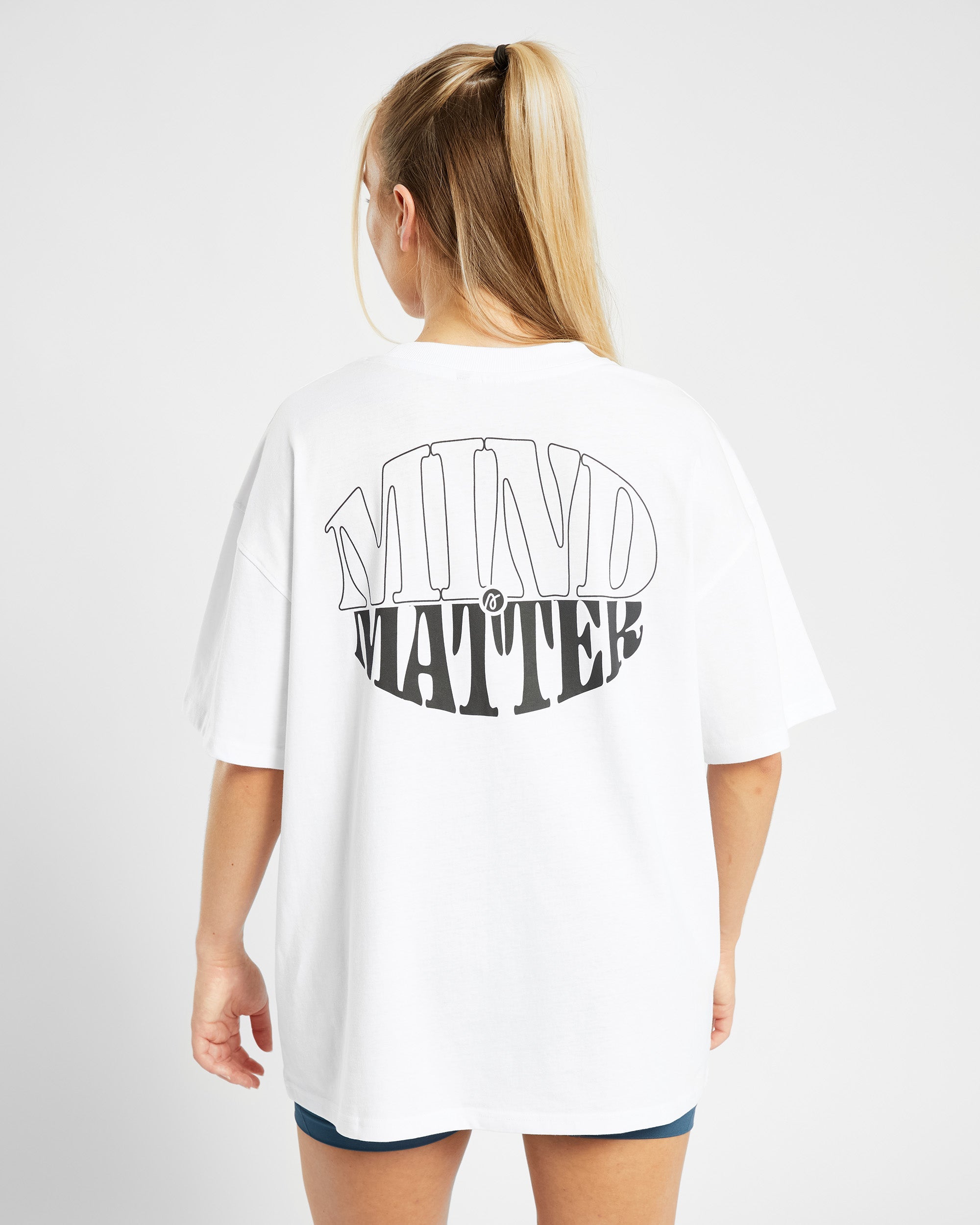 Mind Over Matter Oversized T Shirt - Weiß