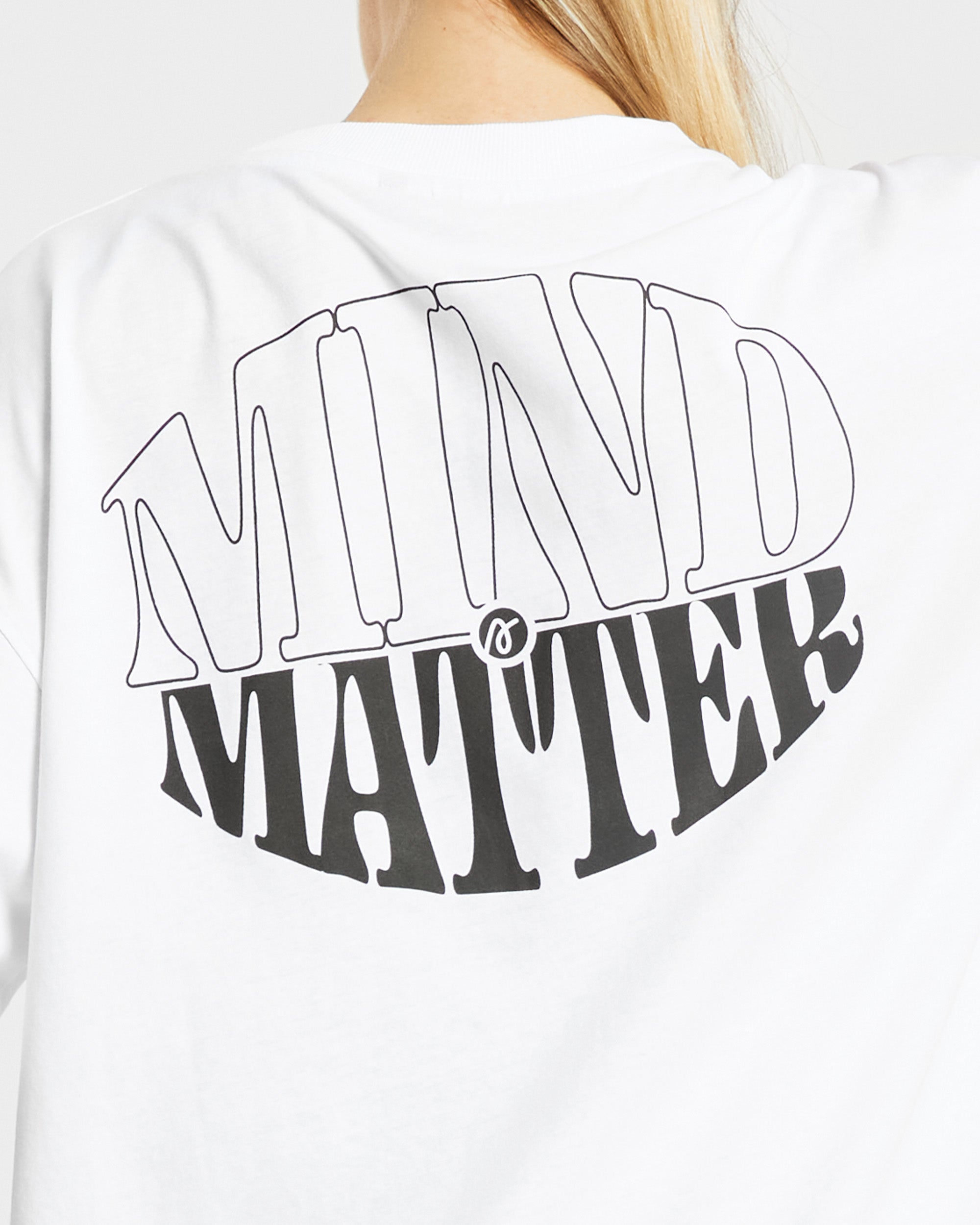 Mind Over Matter Oversized T Shirt - Weiß