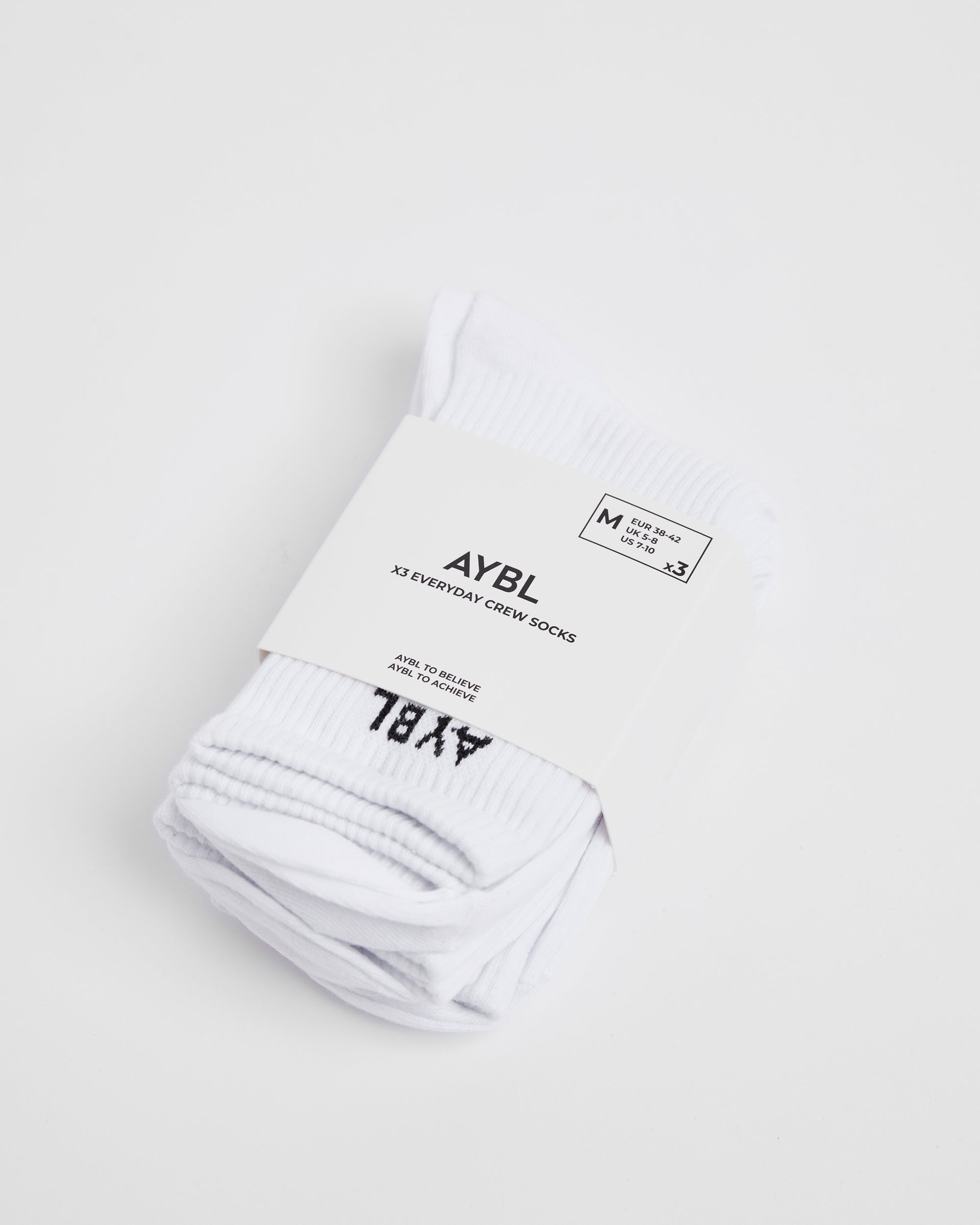 Everyday Crew Socks (3 Pack) - Weiß