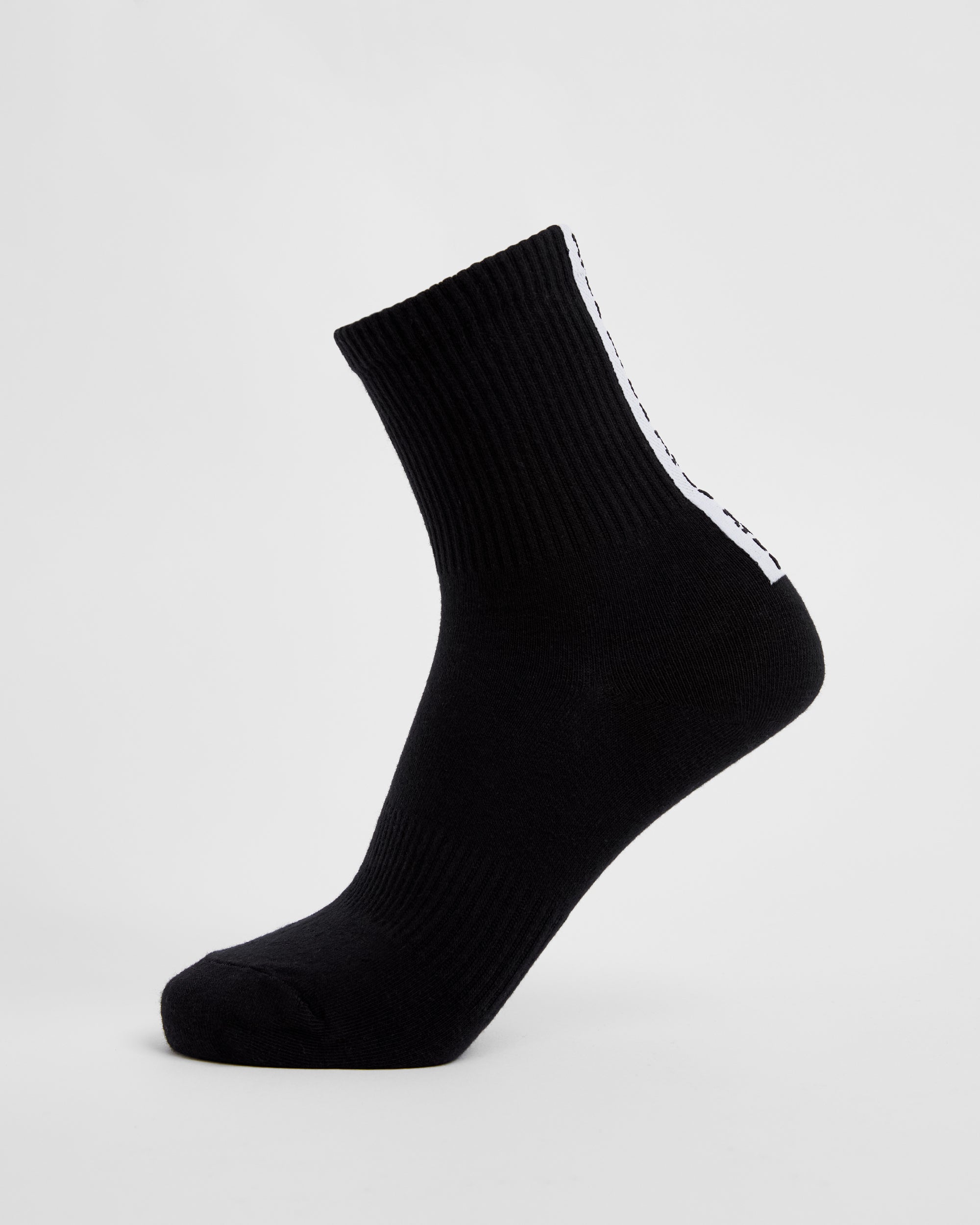 Everyday Back Stripe Crew Socks (3 Pack) - Schwarz