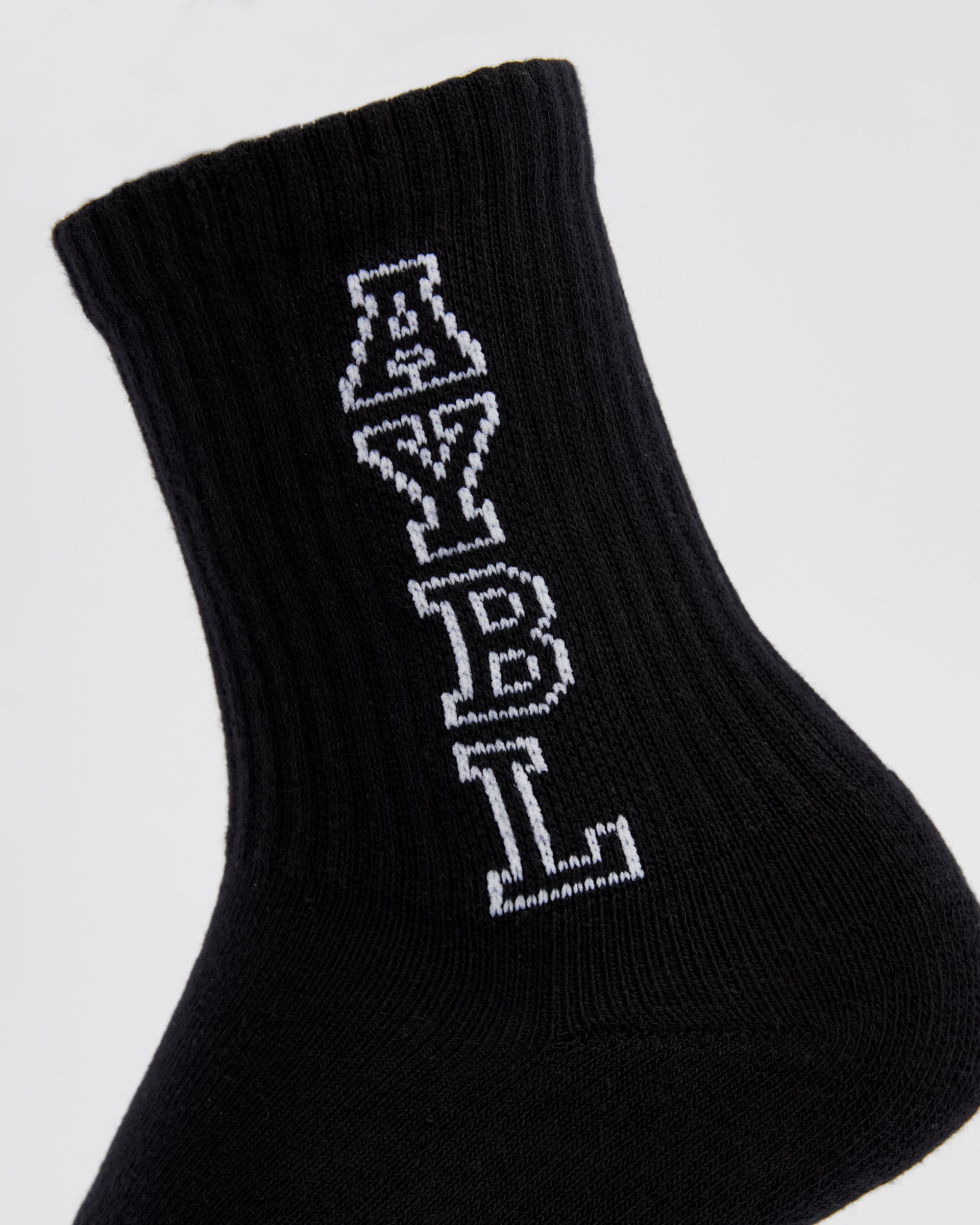 Varsity Vertical Crew Socks - Schwarz