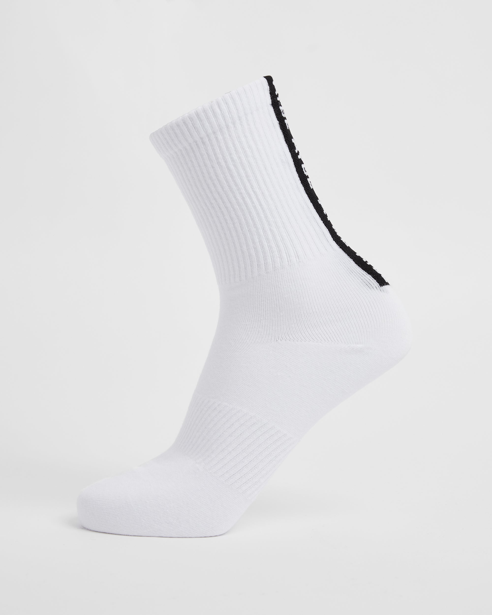 Everyday Back Stripe Crew Socks (3 Pack) - Weiß